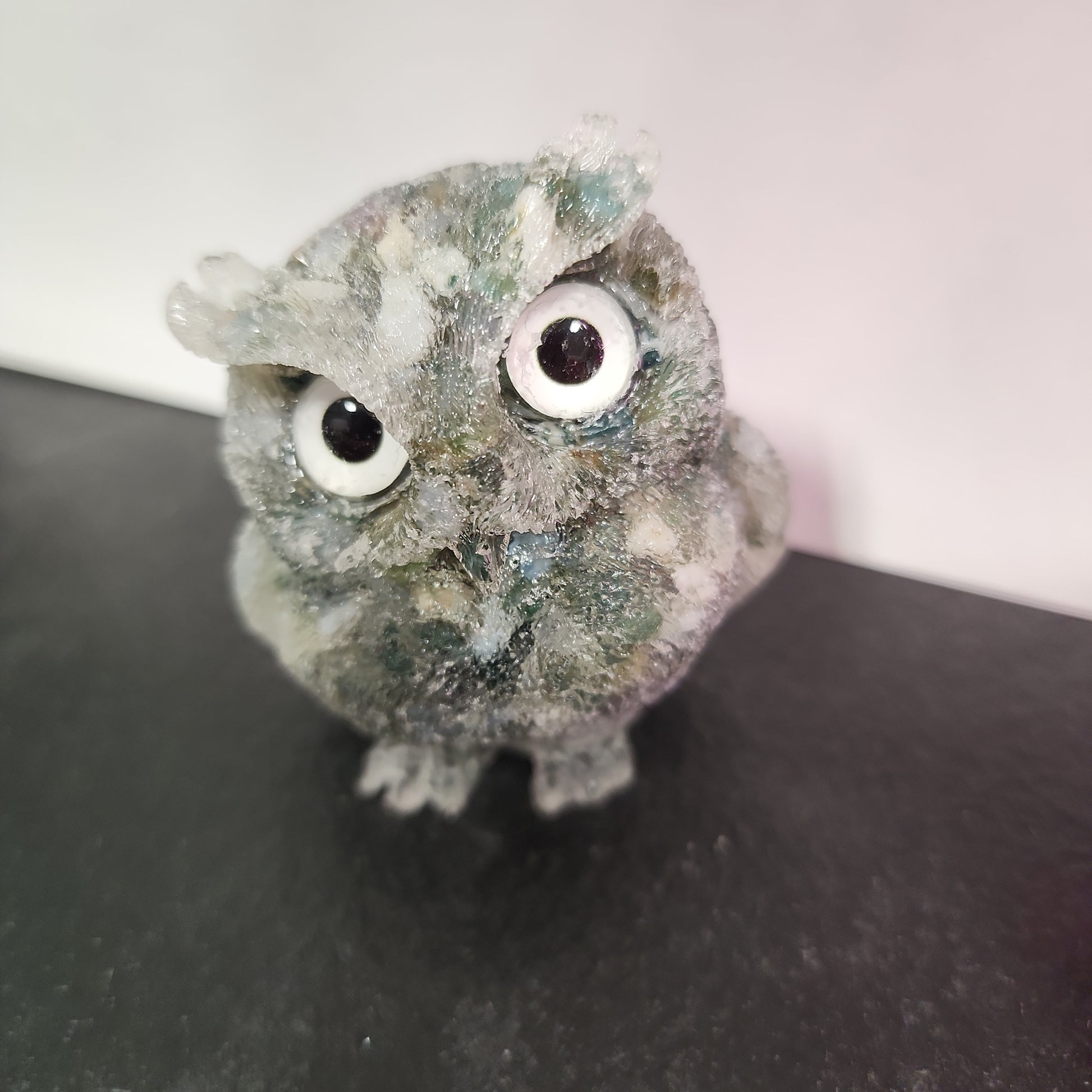 Crystal Resin Owl Heavenly Healing