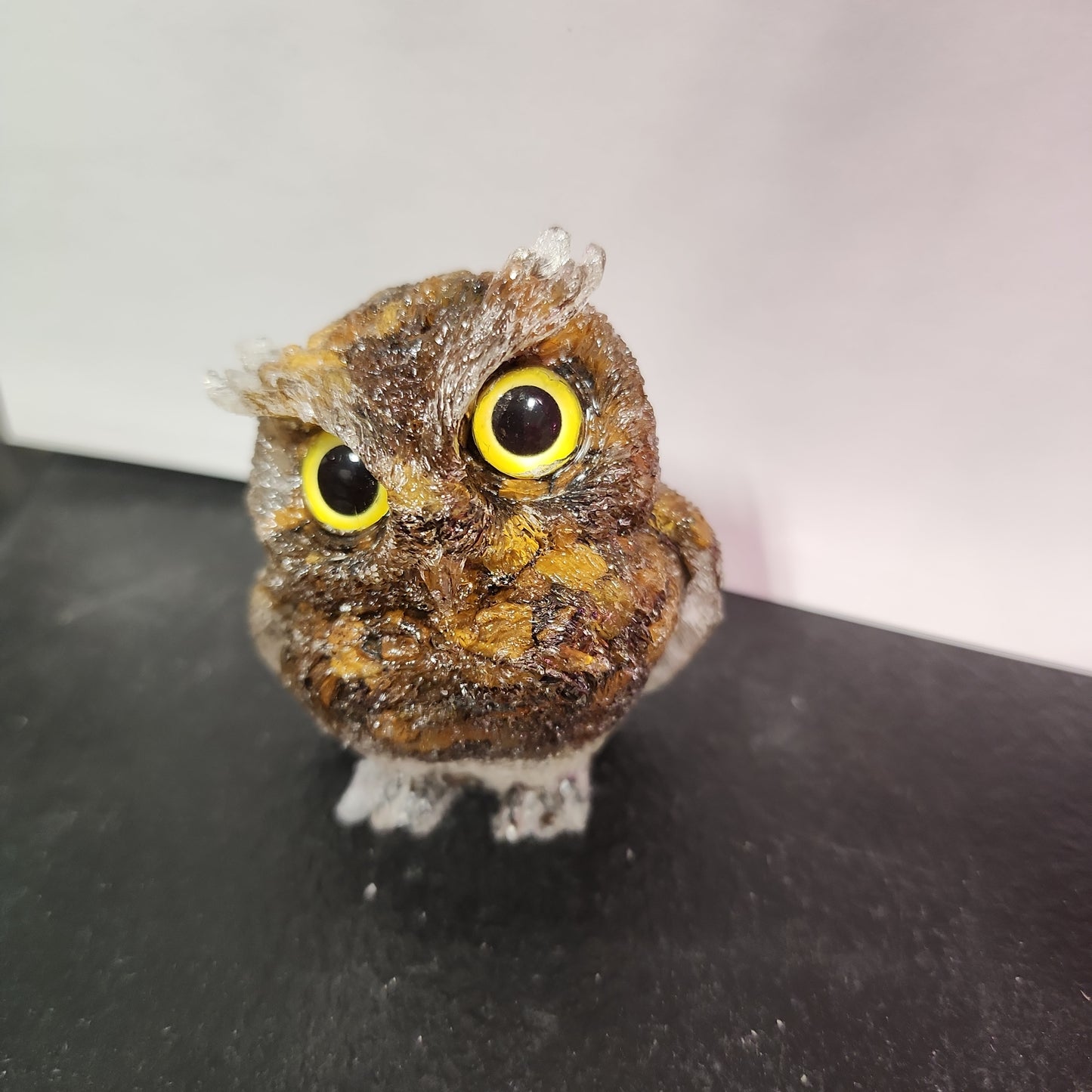 Crystal Resin Owl Heavenly Healing