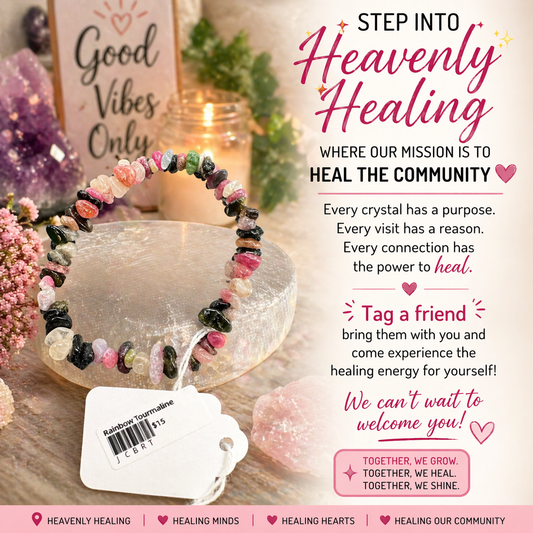 Mixed Crystal Chip Bracelet Heavenly Healing