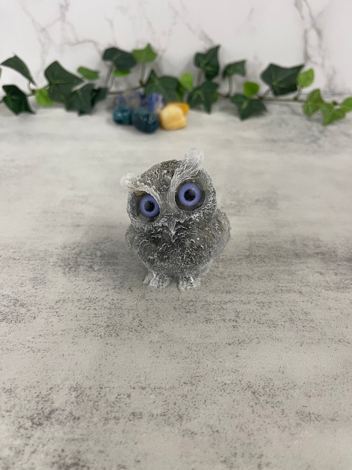 Crystal Resin Owl Heavenly Healing