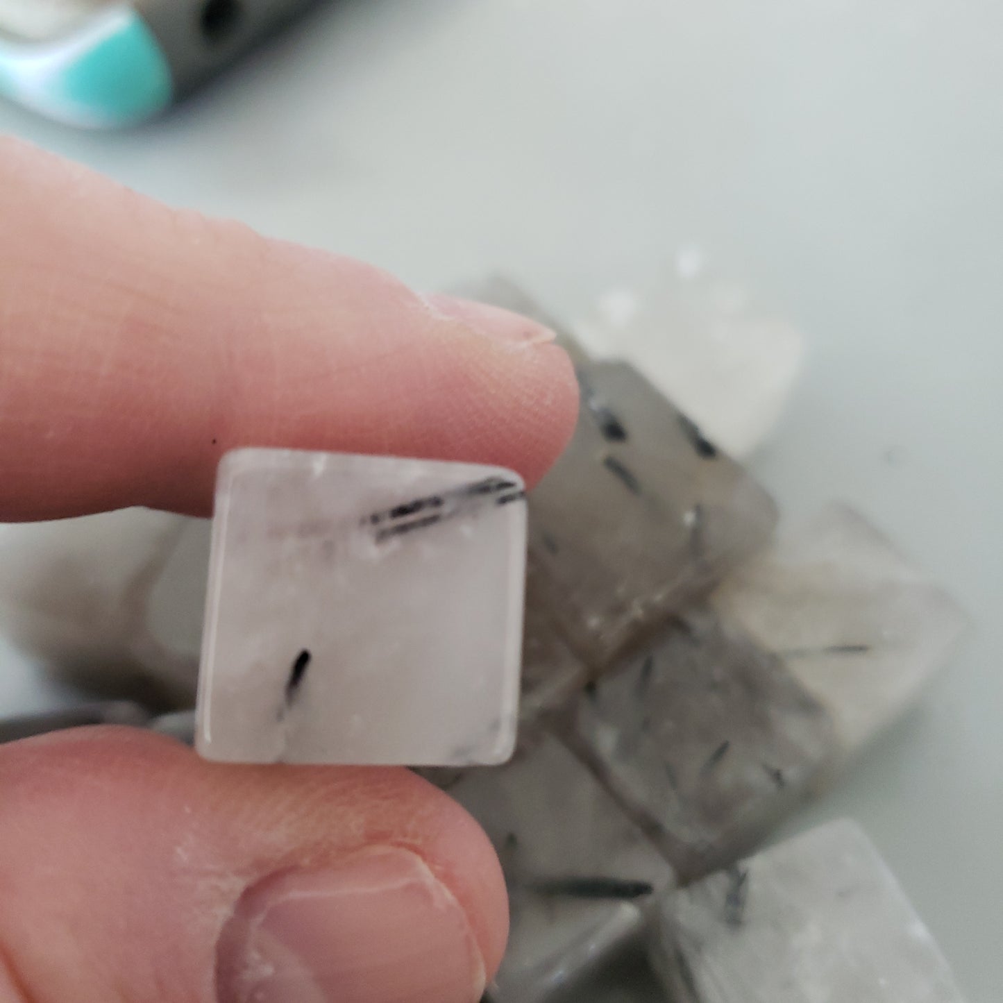 Black Tourmaline In Quartz Cube Heavenly Healing