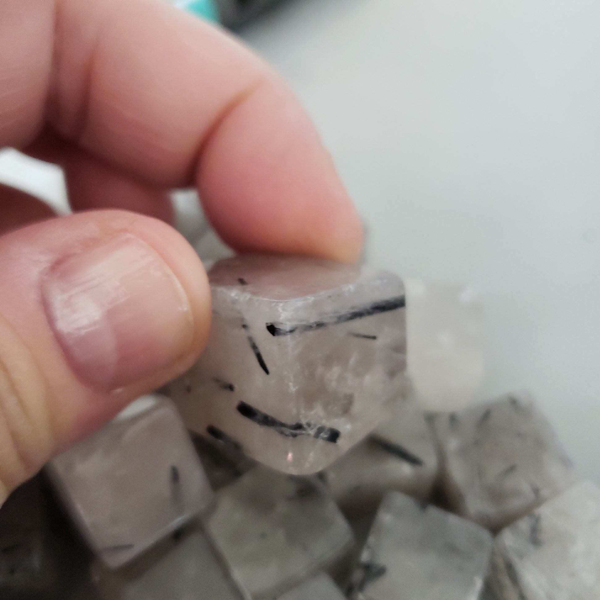 Black Tourmaline In Quartz Cube Heavenly Healing