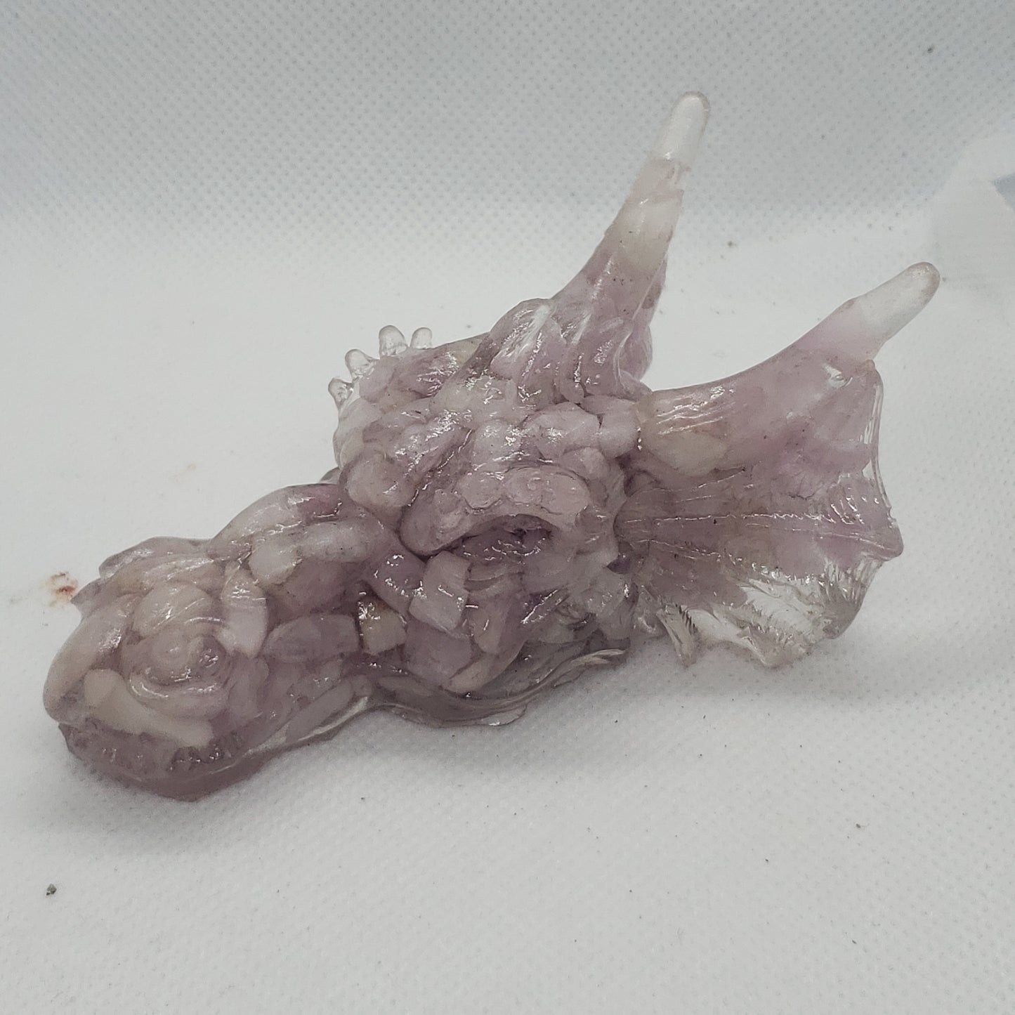 Crystal Resin Dragon Heads Heavenly Healing