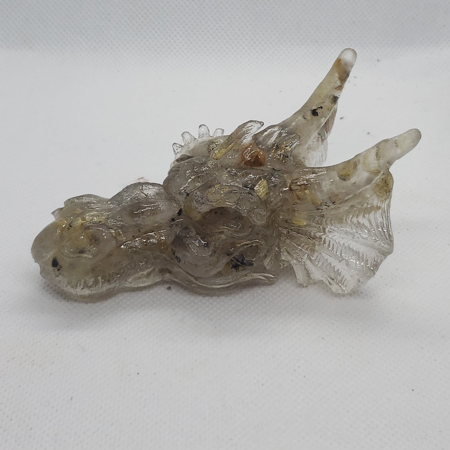 Crystal Resin Dragon Heads Heavenly Healing