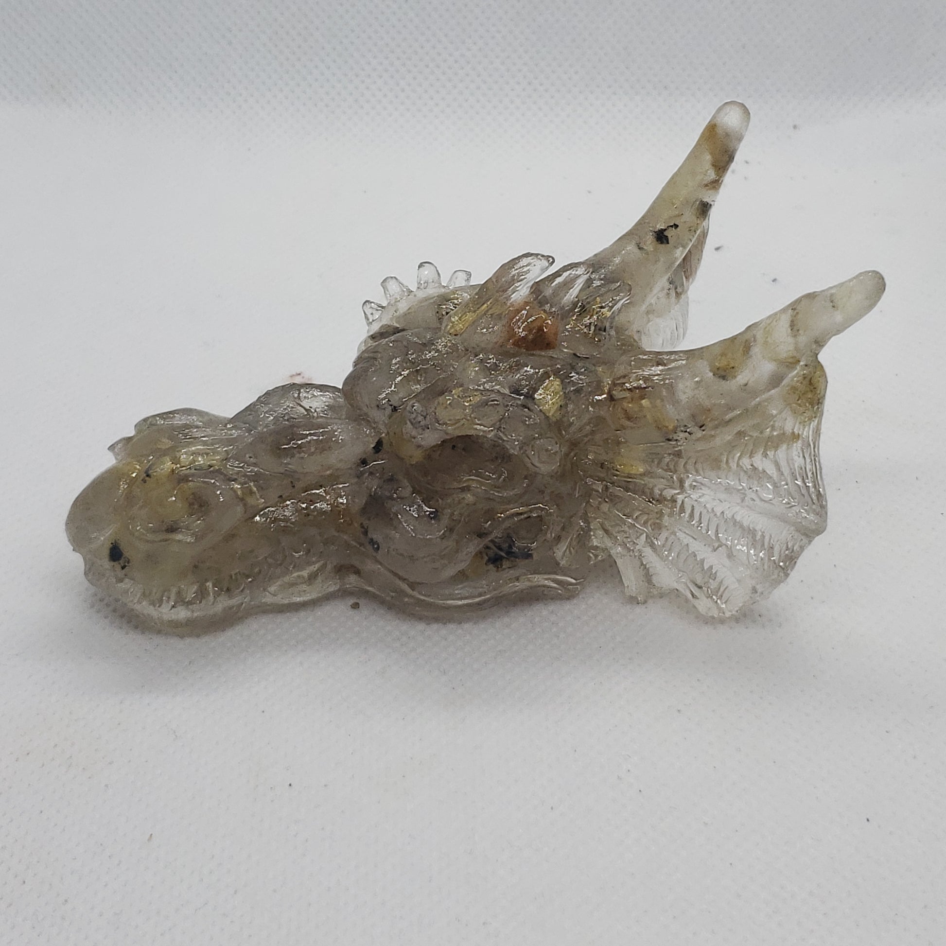 Crystal Resin Dragon Heads Heavenly Healing