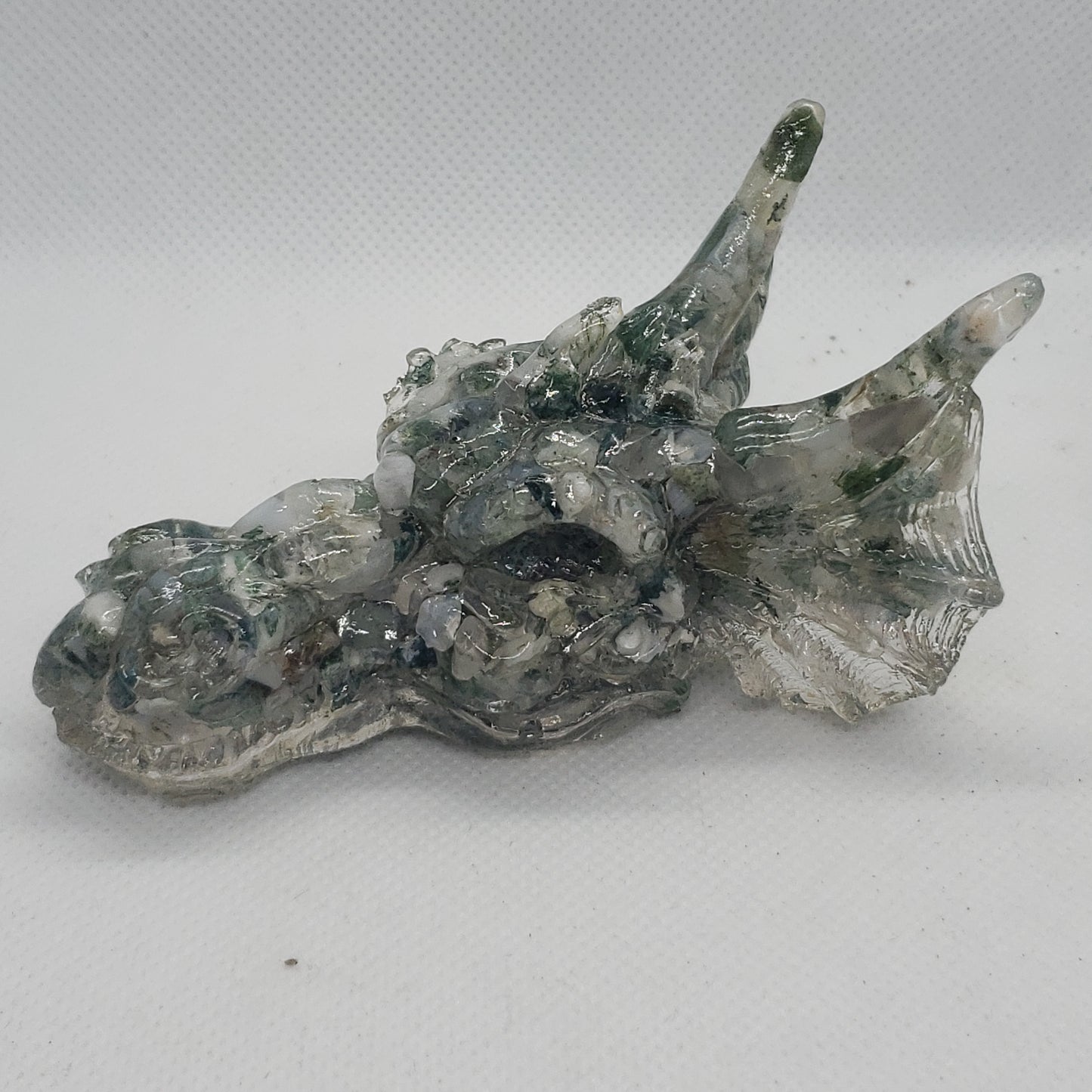 Crystal Resin Dragon Heads Heavenly Healing