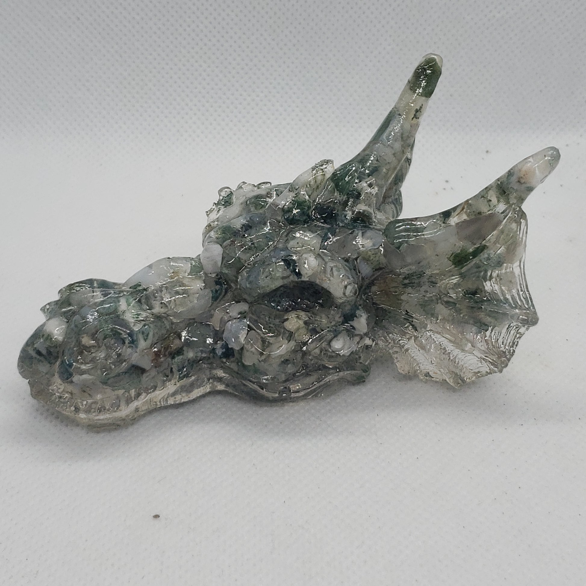 Crystal Resin Dragon Heads Heavenly Healing
