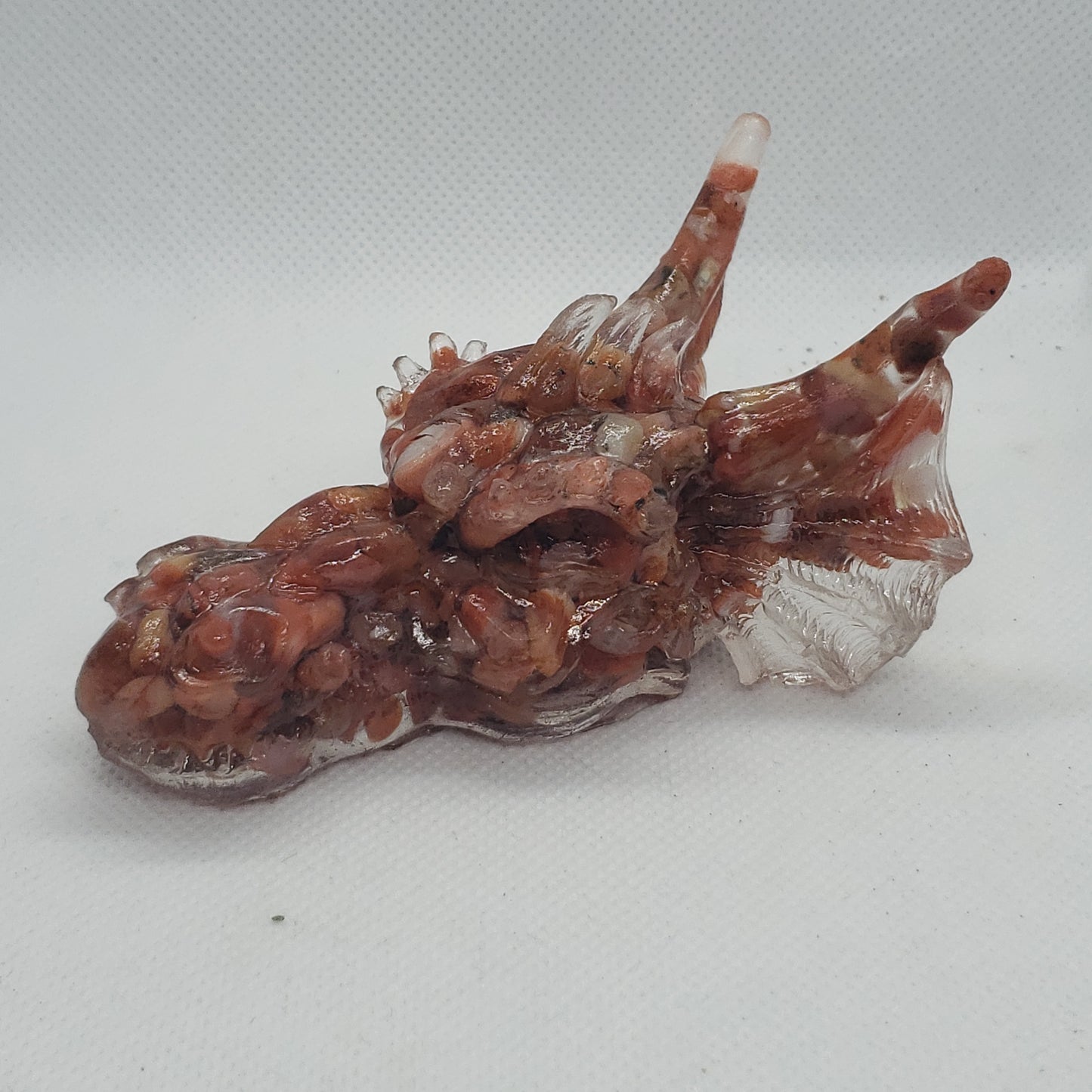Crystal Resin Dragon Heads Heavenly Healing