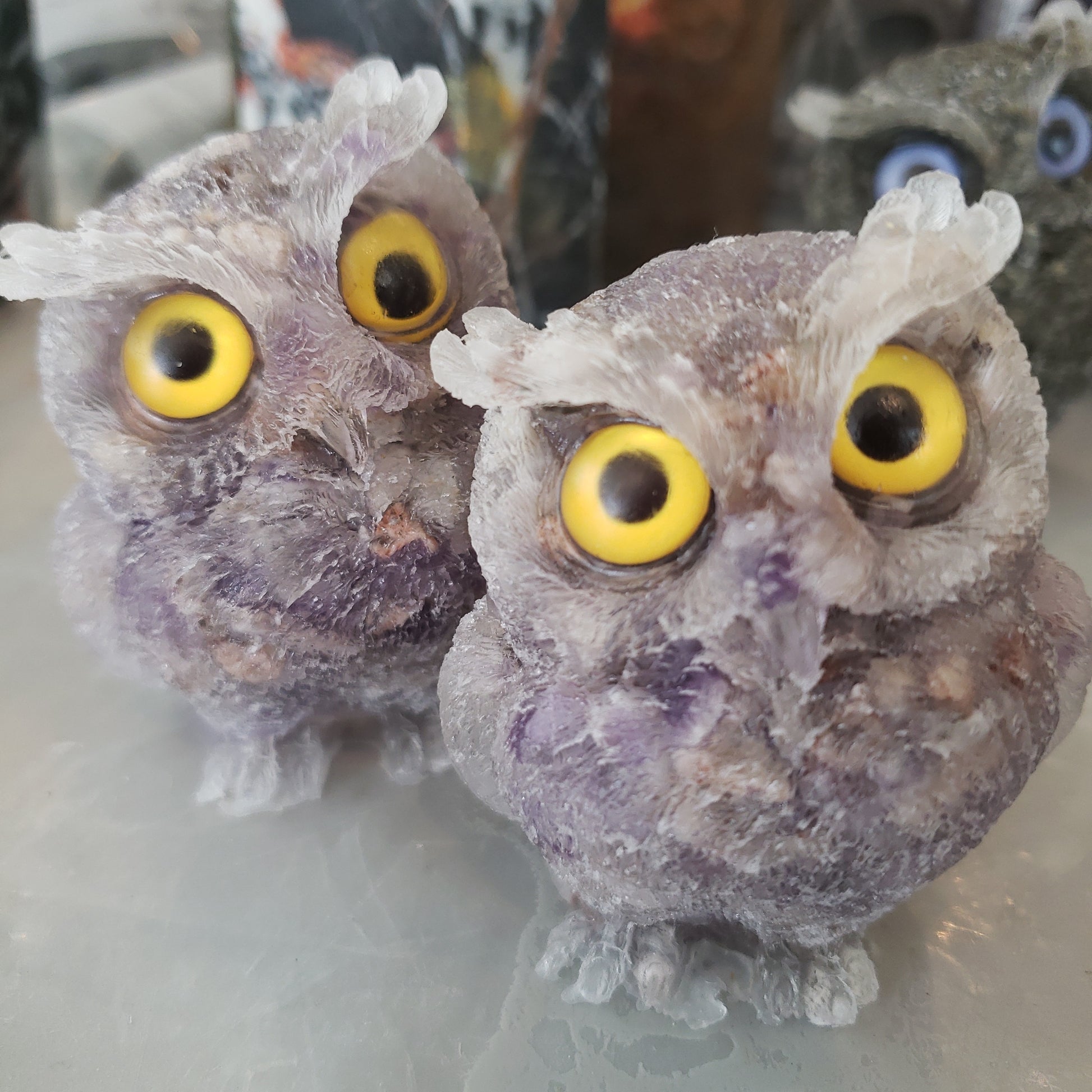 Crystal Resin Owl Heavenly Healing