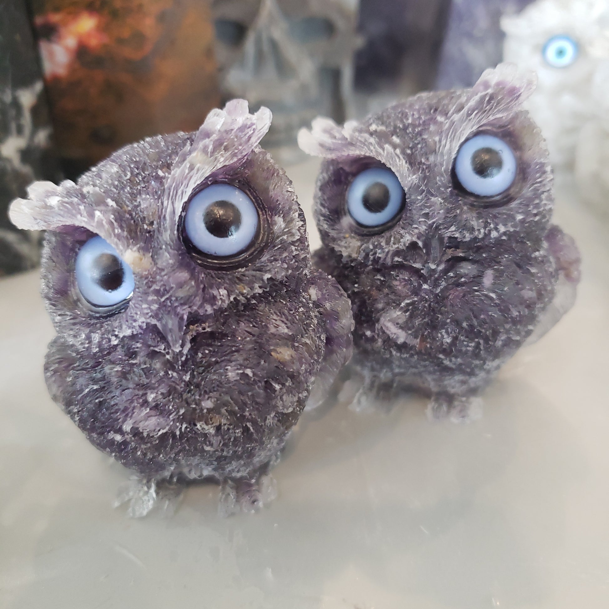 Crystal Resin Owl Heavenly Healing