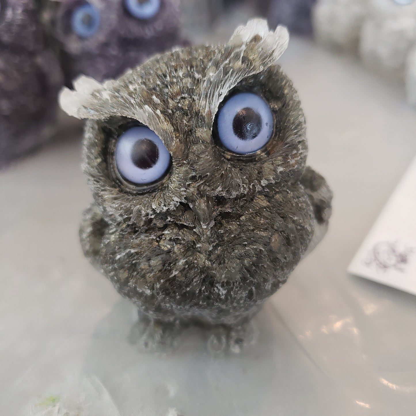 Crystal Resin Owl Heavenly Healing
