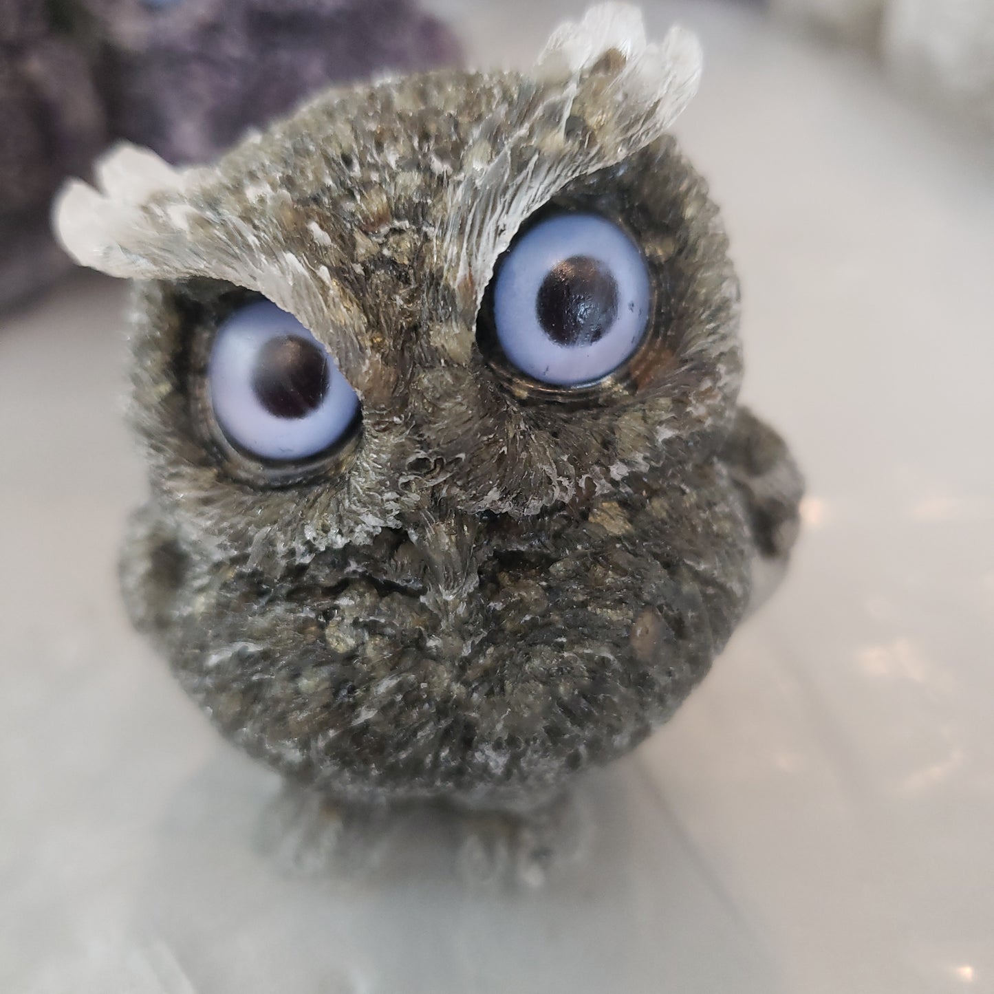 Crystal Resin Owl Heavenly Healing