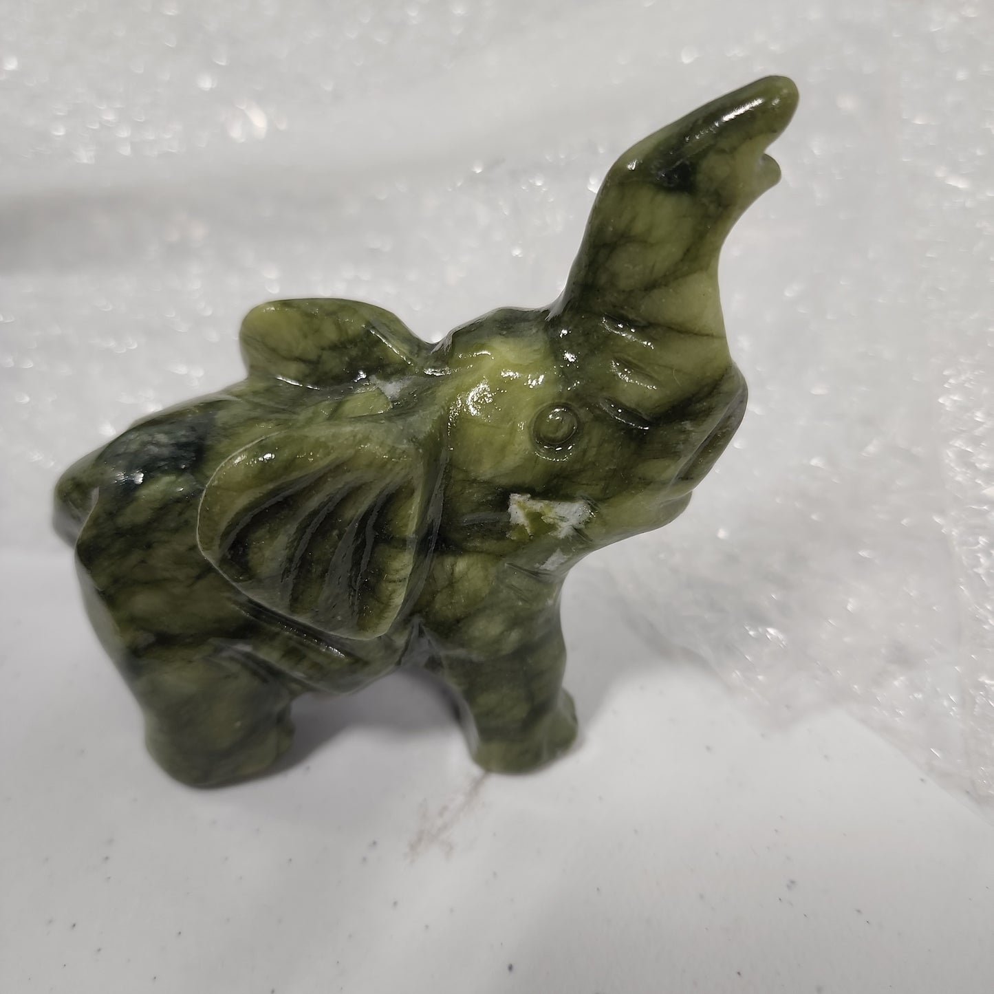 Jade Elephant Stone Animal Heavenly Healing
