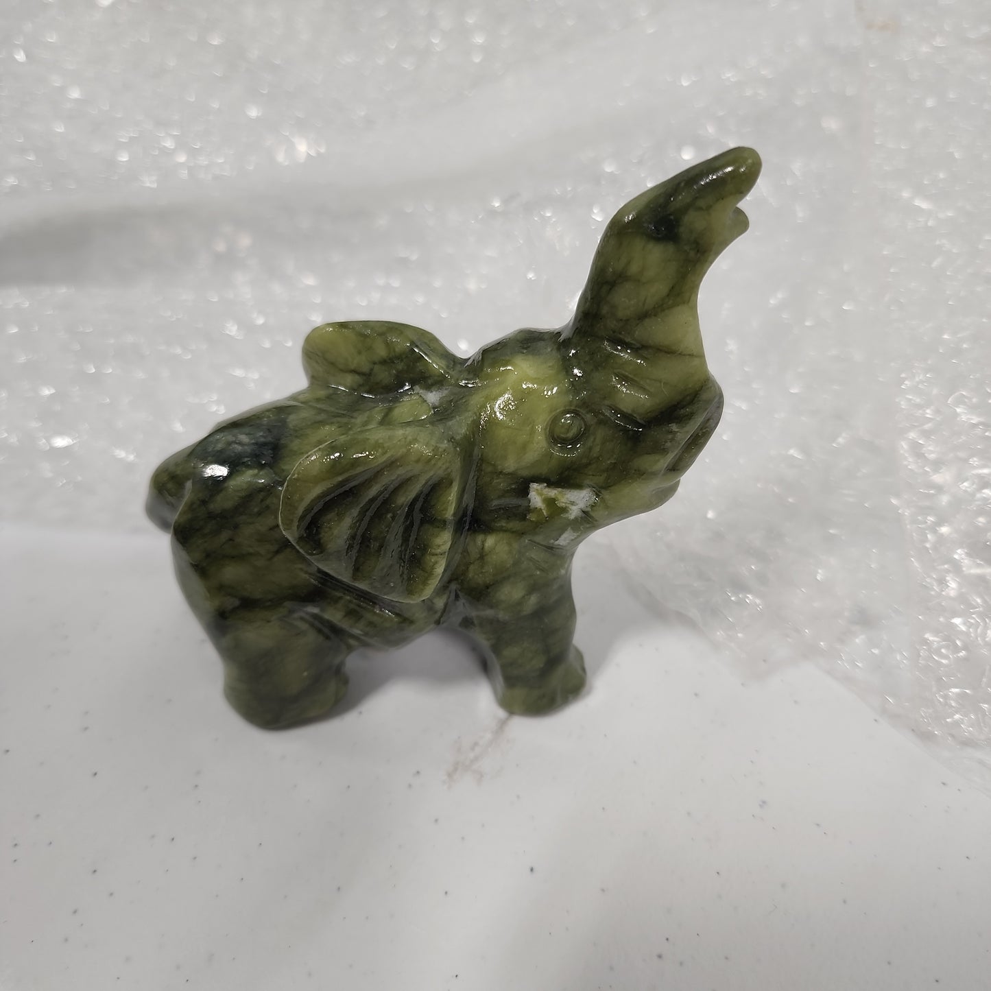 Jade Elephant Stone Animal Heavenly Healing