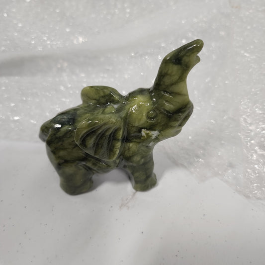 Jade Elephant Stone Animal Heavenly Healing