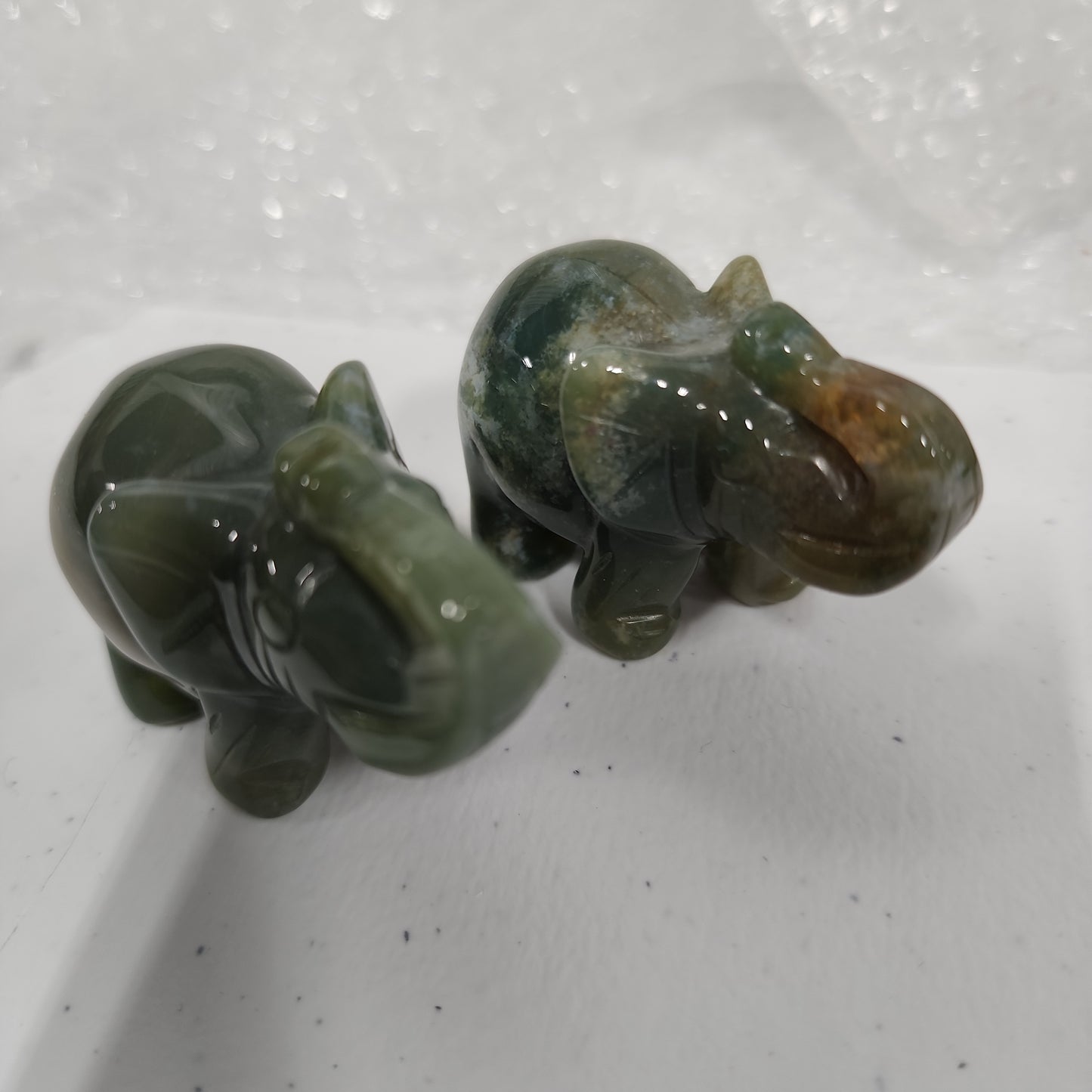 Jade Elephant Stone Animal Heavenly Healing