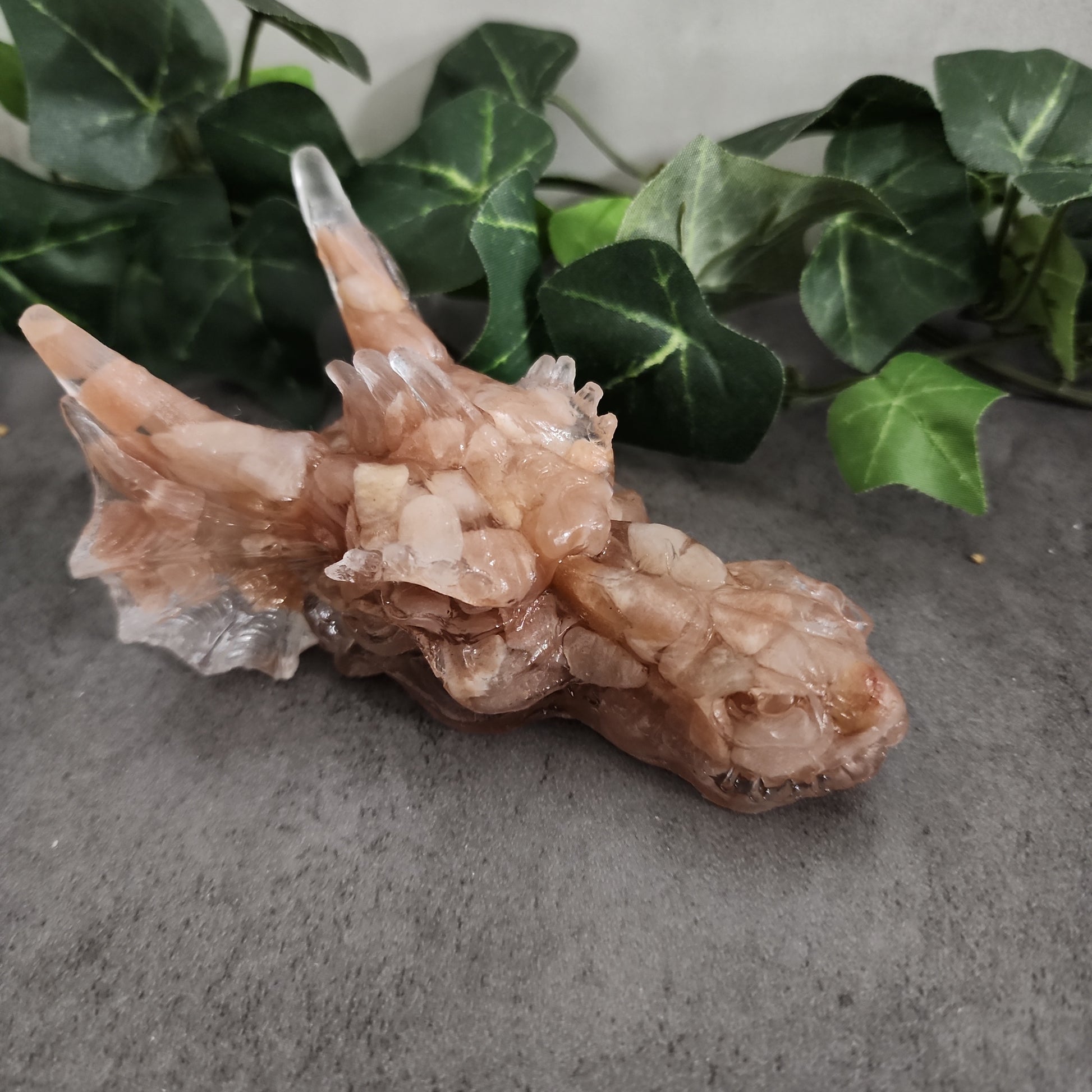 Crystal Resin Dragon Heads Heavenly Healing