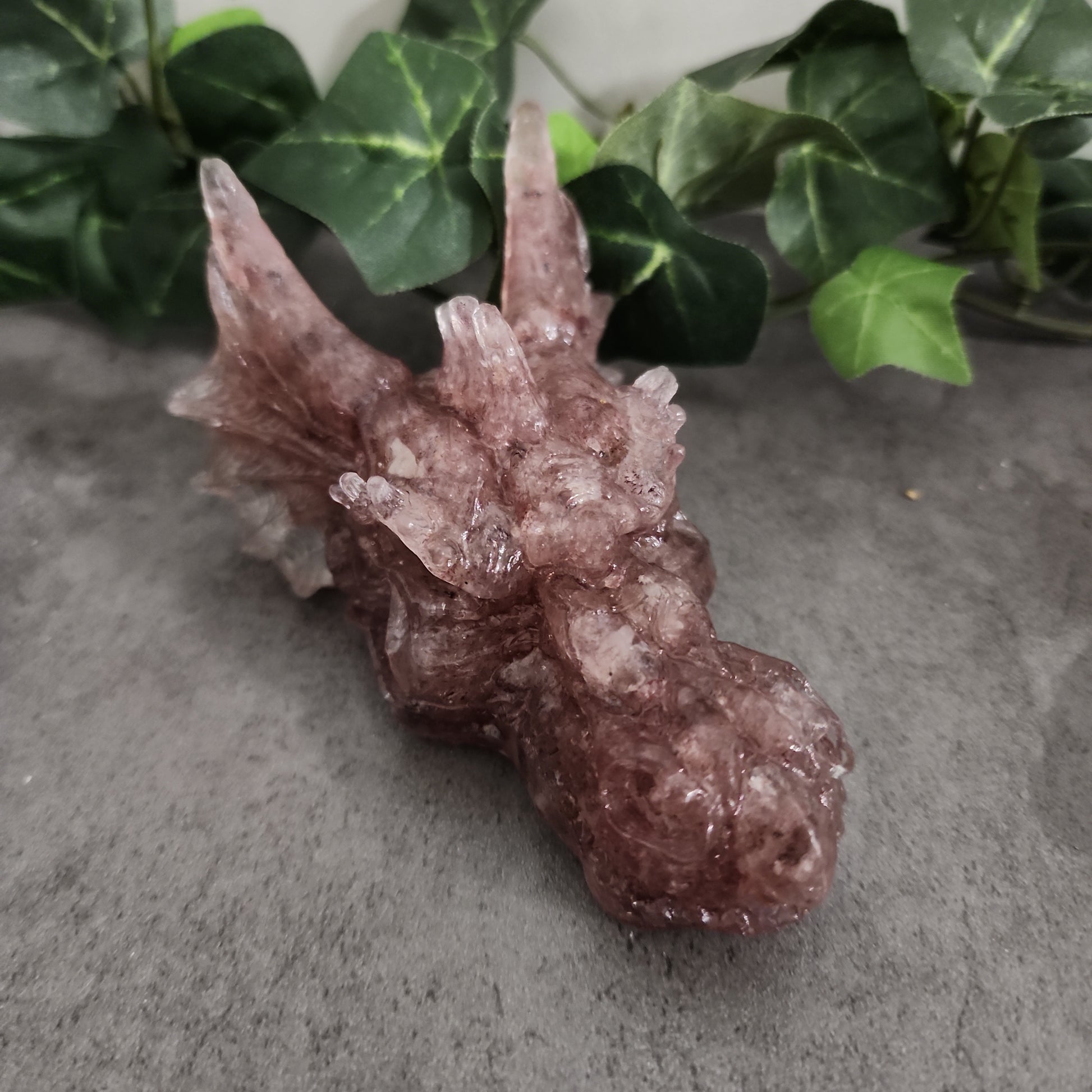 Crystal Resin Dragon Heads Heavenly Healing