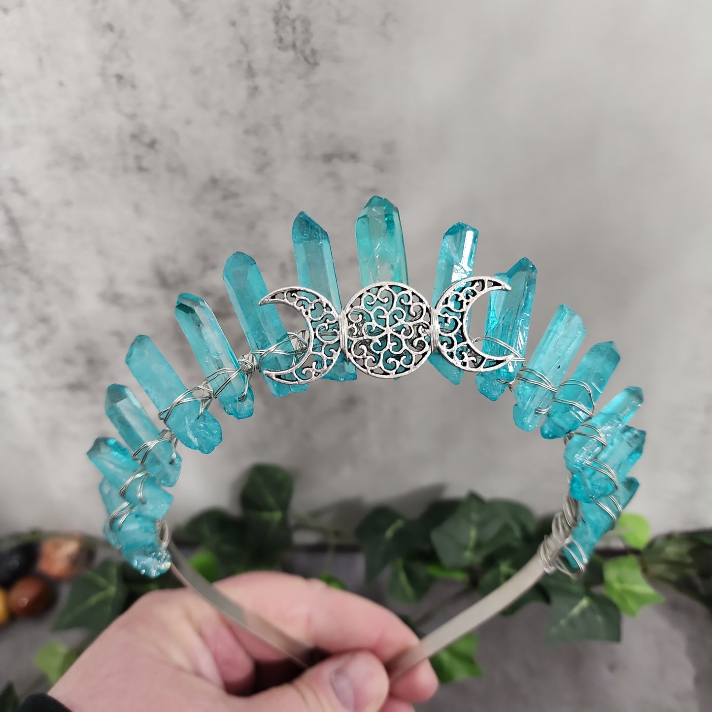 Triple Goddess Crystal Crown Heavenly Healing