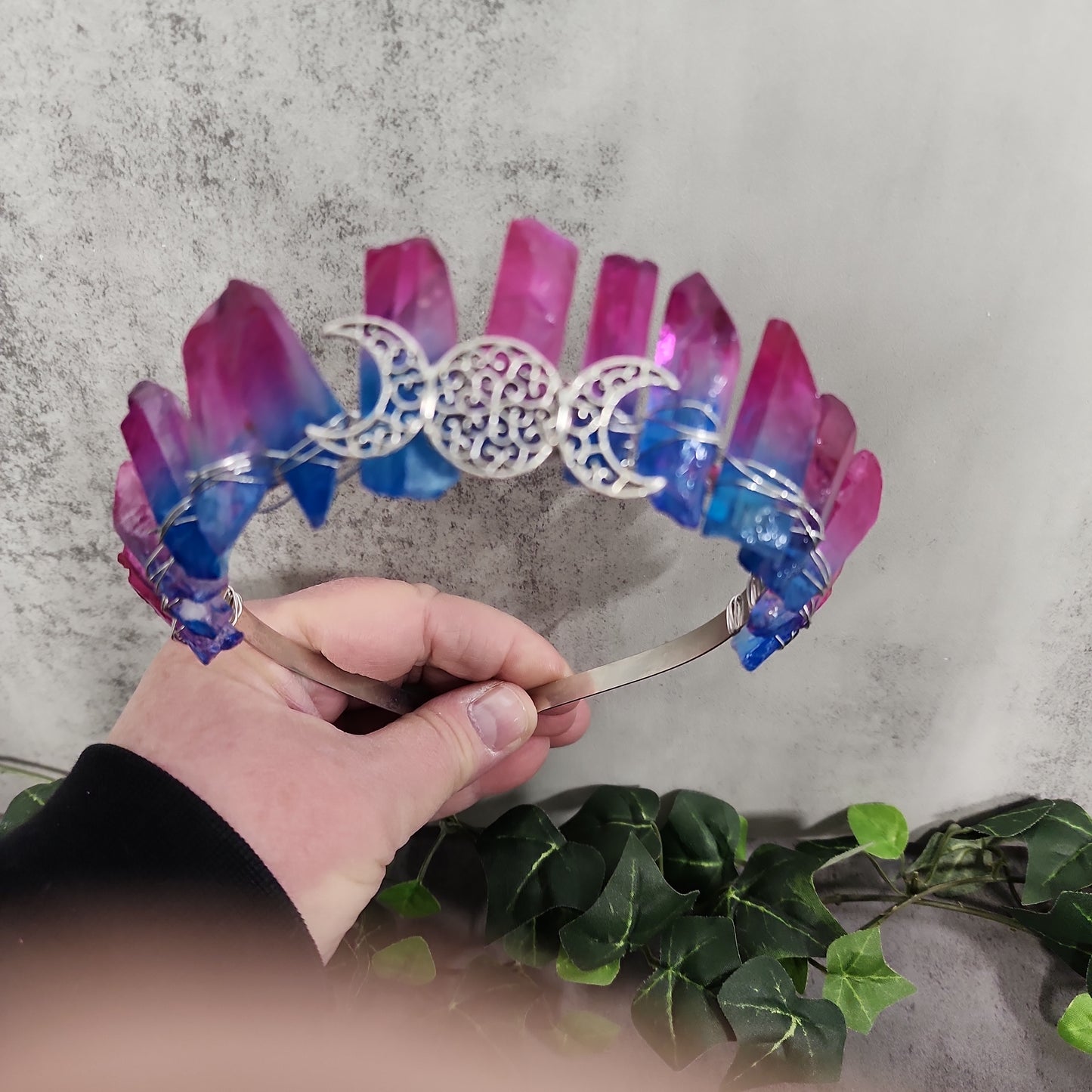 Triple Goddess Crystal Crown Heavenly Healing