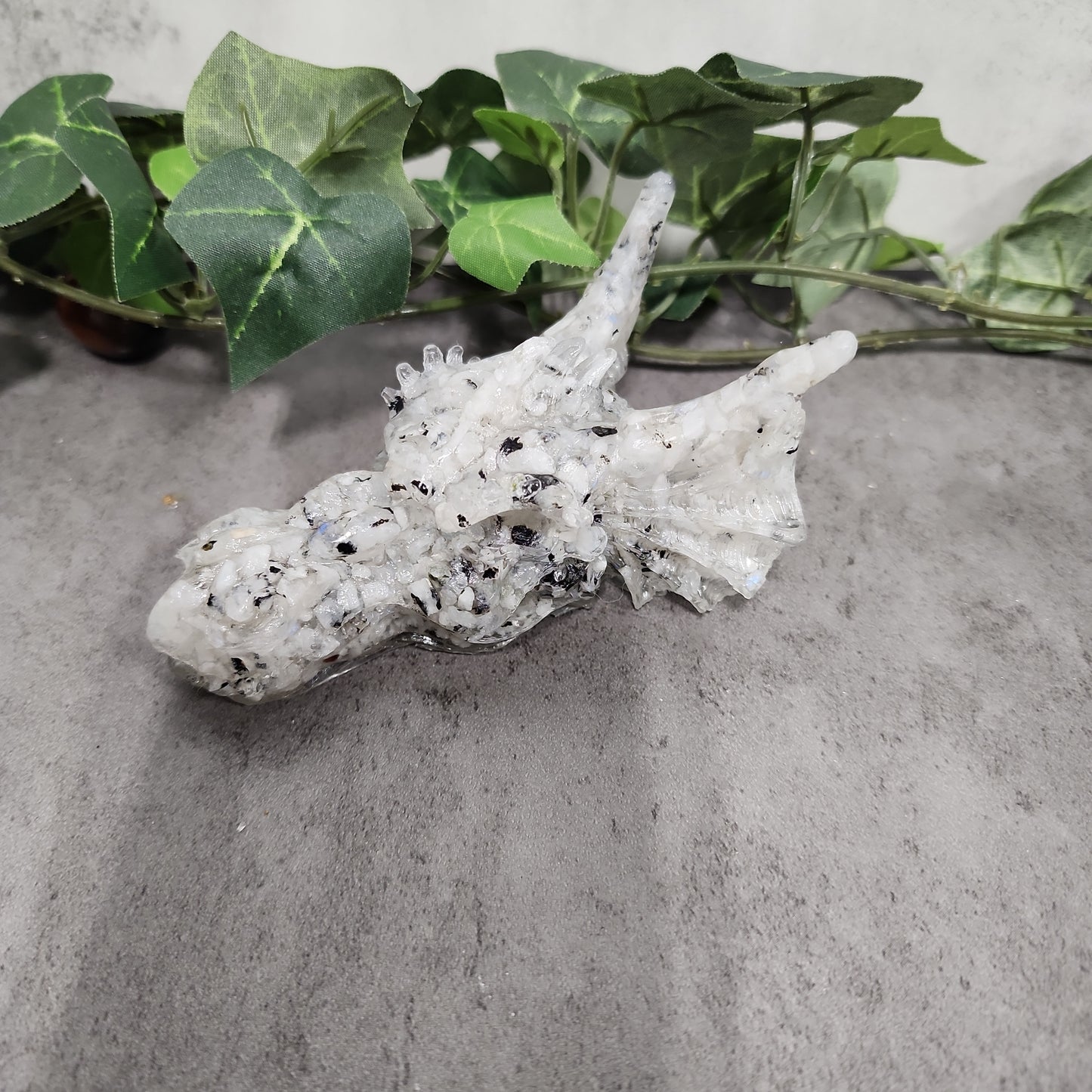 Crystal Resin Dragon Heads Heavenly Healing