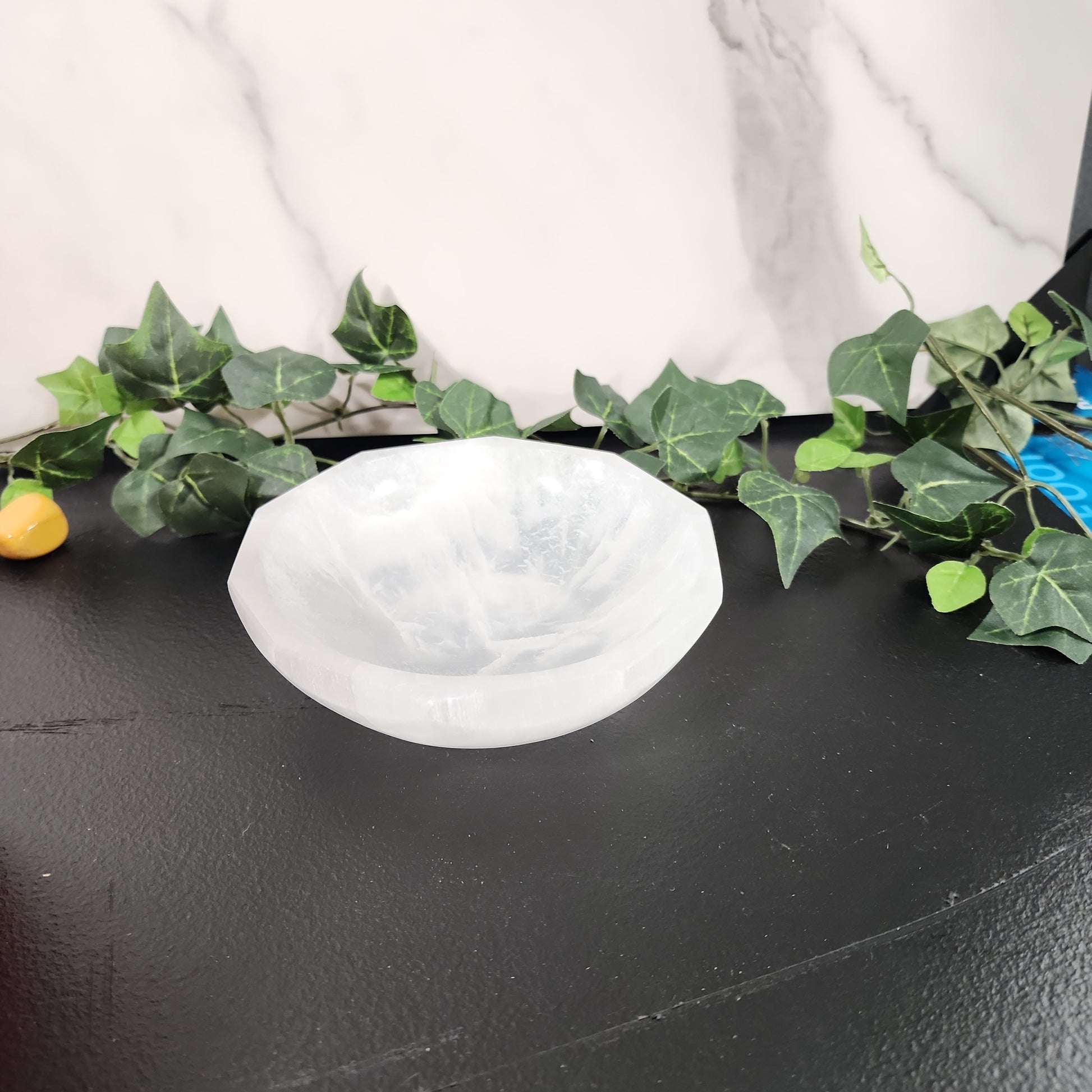 Selenite Hexagon Bowl Heavenly Healing