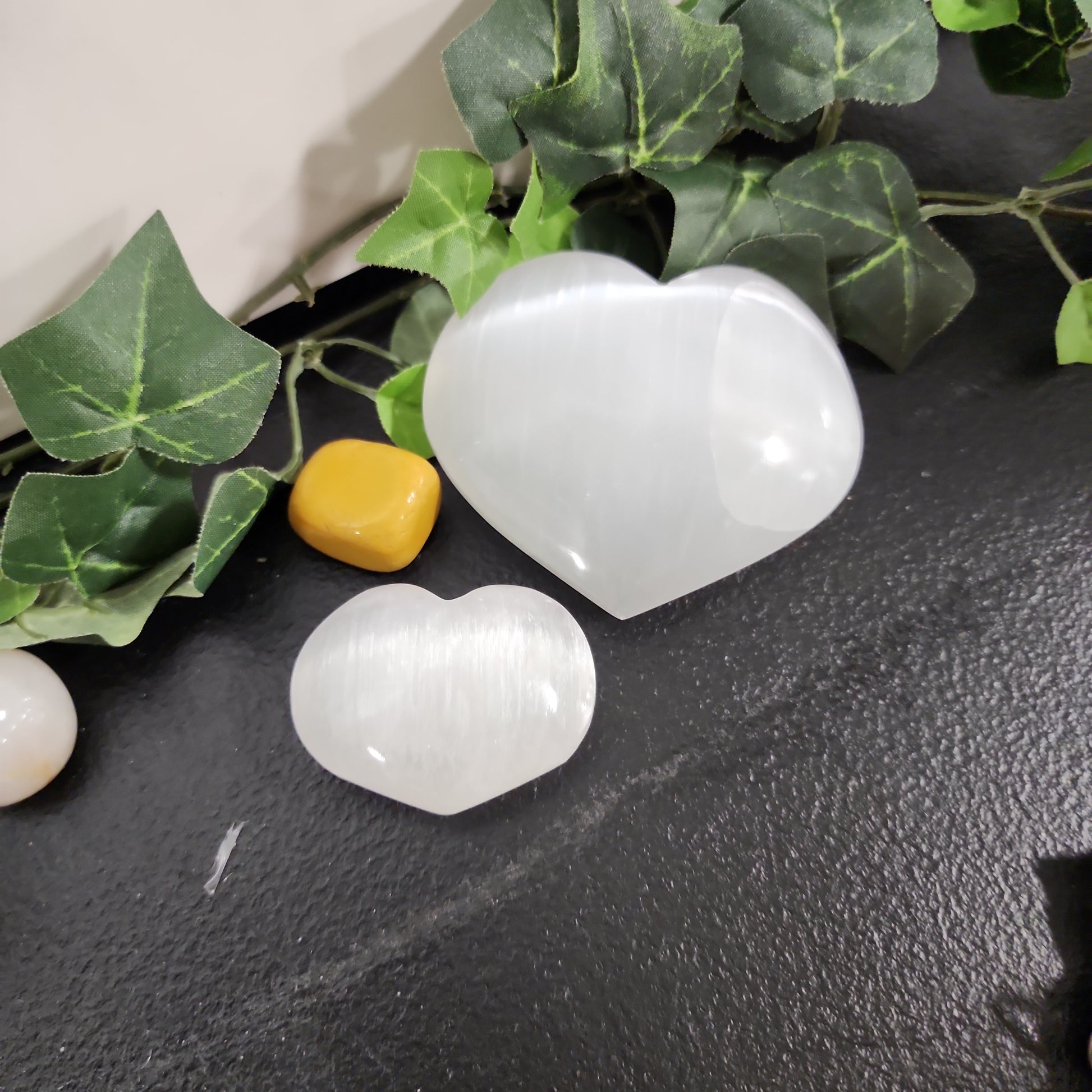Selenite Palm Heart Stone Heavenly Healing