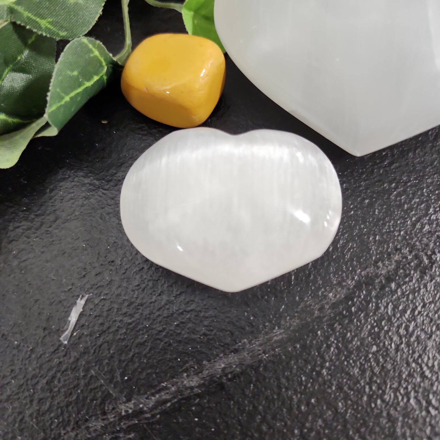 Selenite Palm Heart Stone Heavenly Healing