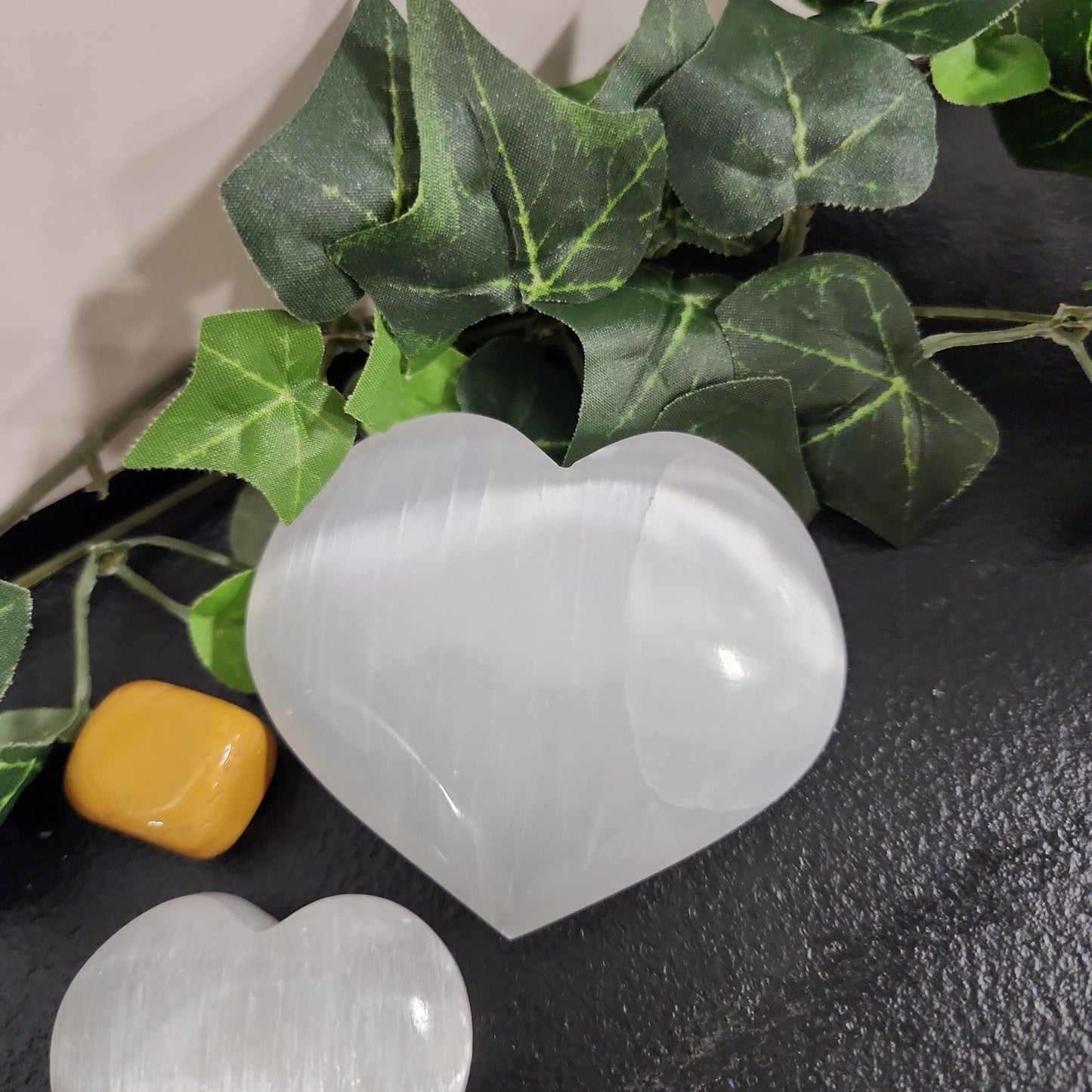 Selenite Palm Heart Stone Heavenly Healing