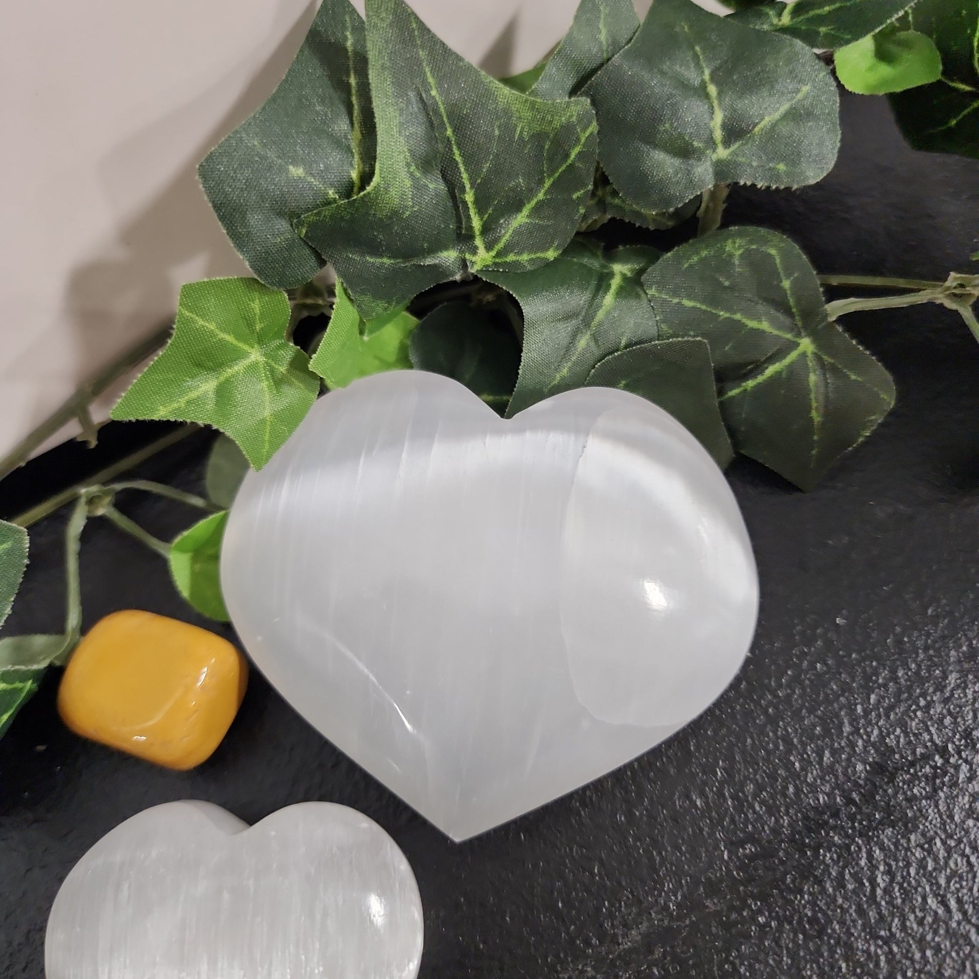 Selenite Palm Heart Stone Heavenly Healing