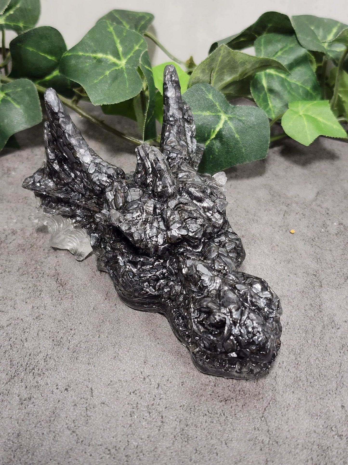 Crystal Resin Dragon Heads Heavenly Healing