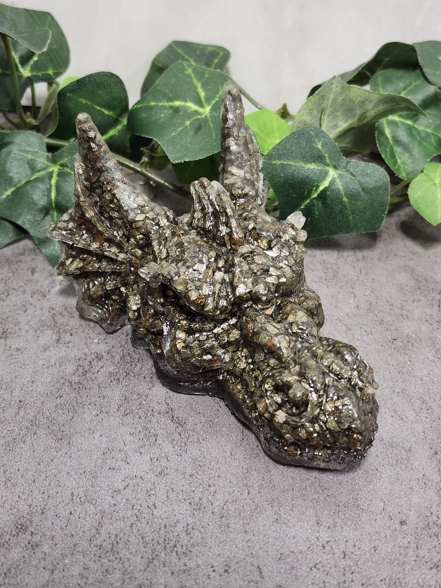 Crystal Resin Dragon Heads Heavenly Healing