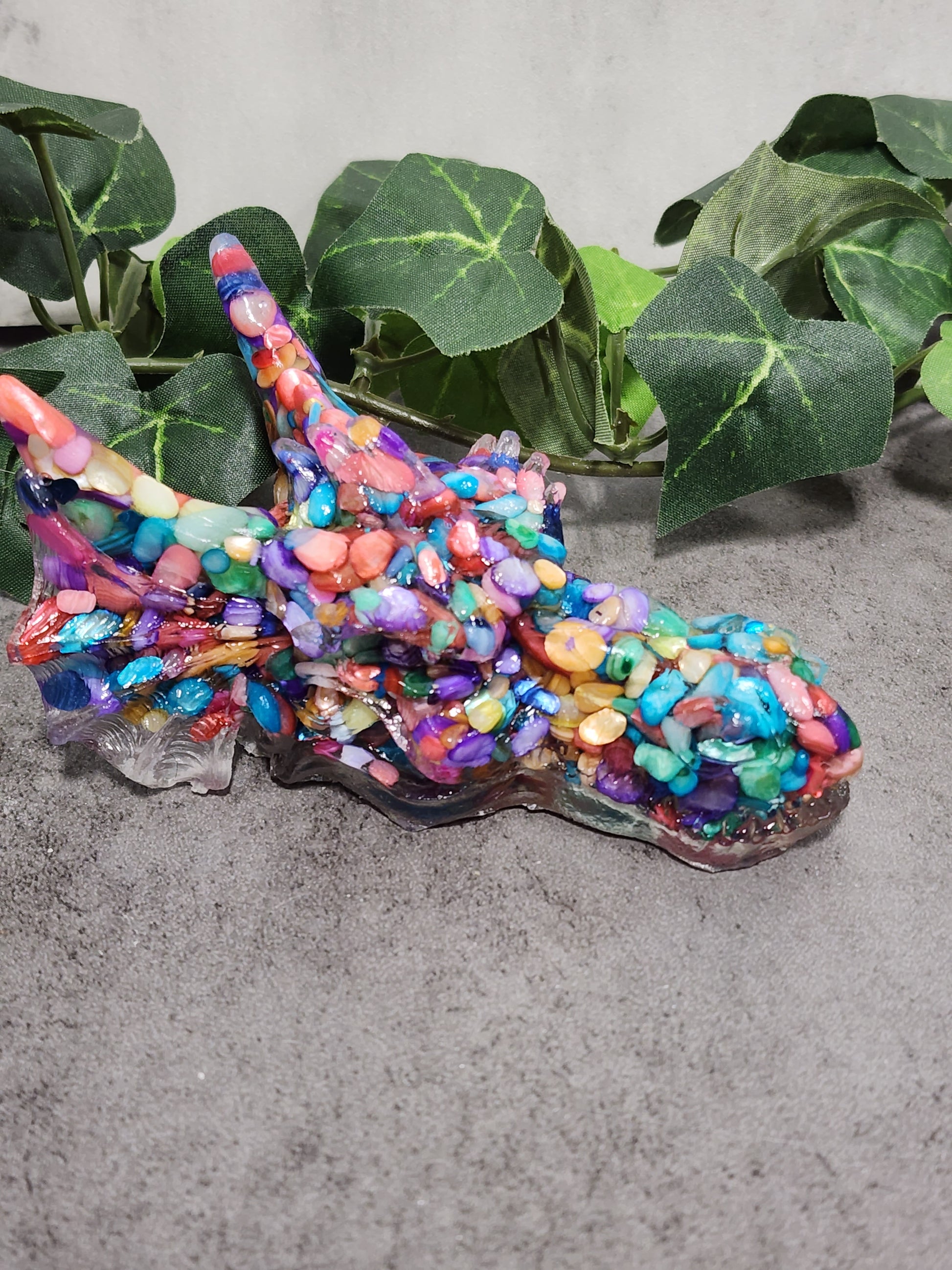 Crystal Resin Dragon Heads Heavenly Healing