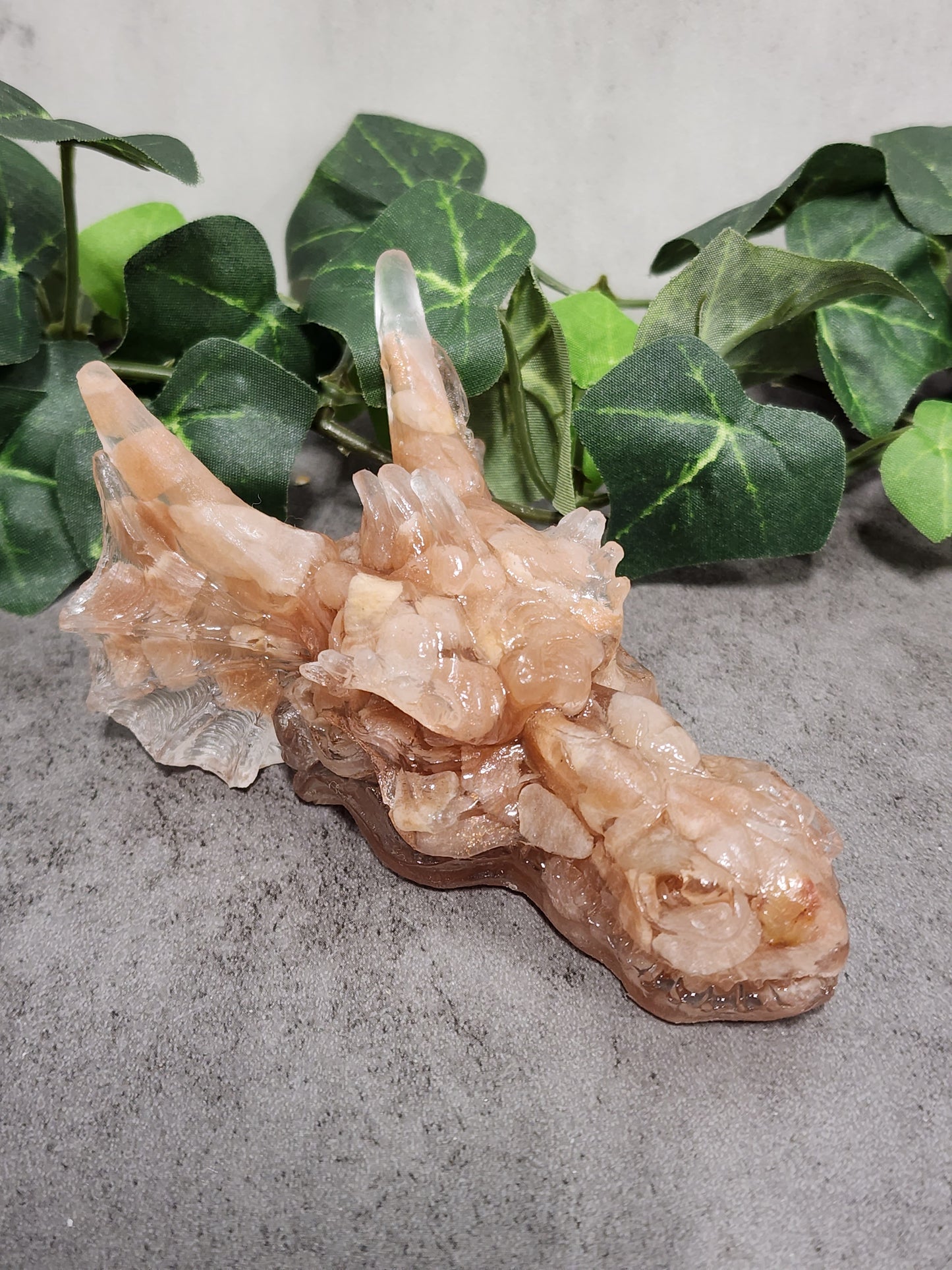 Crystal Resin Dragon Heads Heavenly Healing