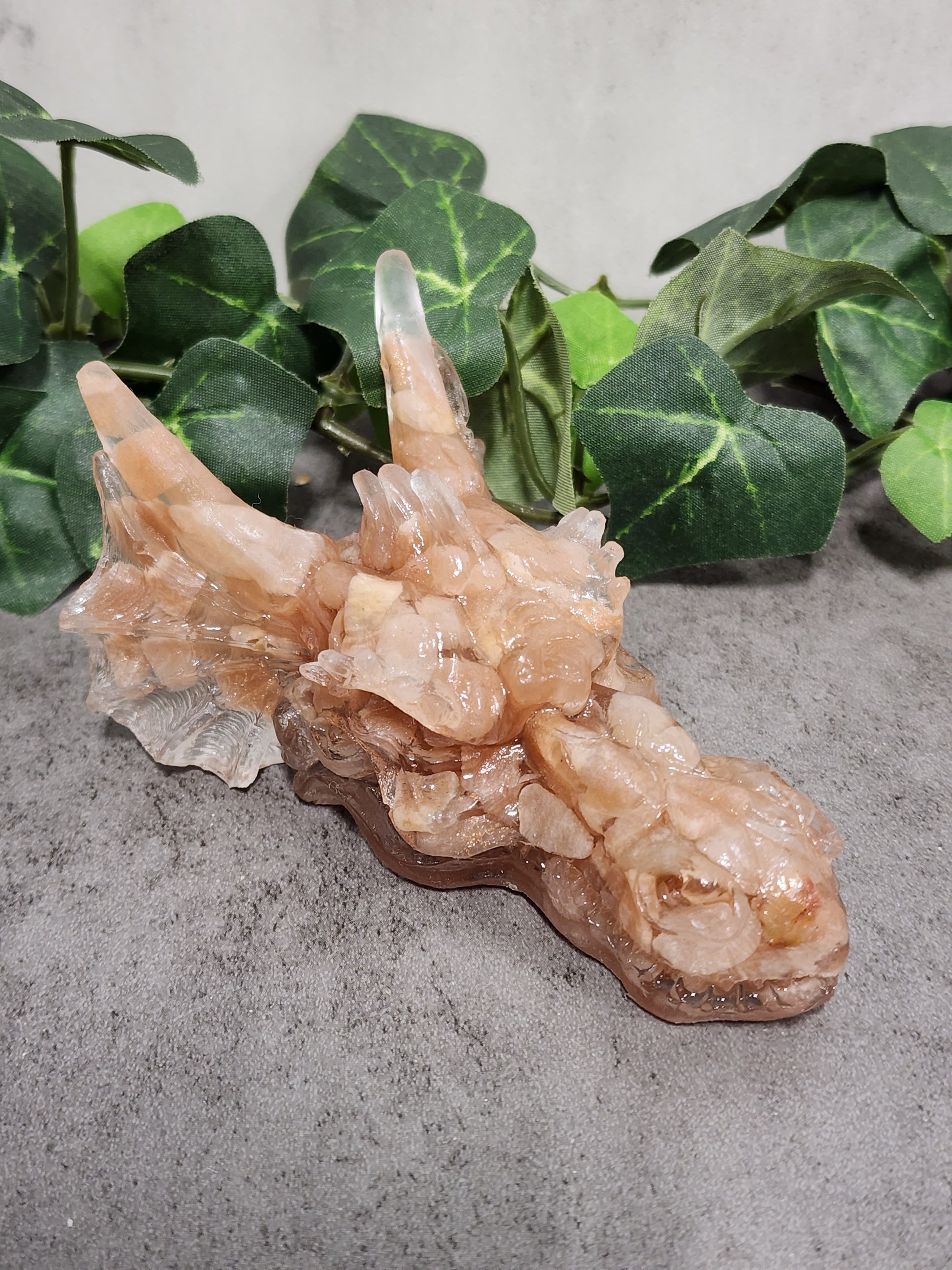Crystal Resin Dragon Heads Heavenly Healing