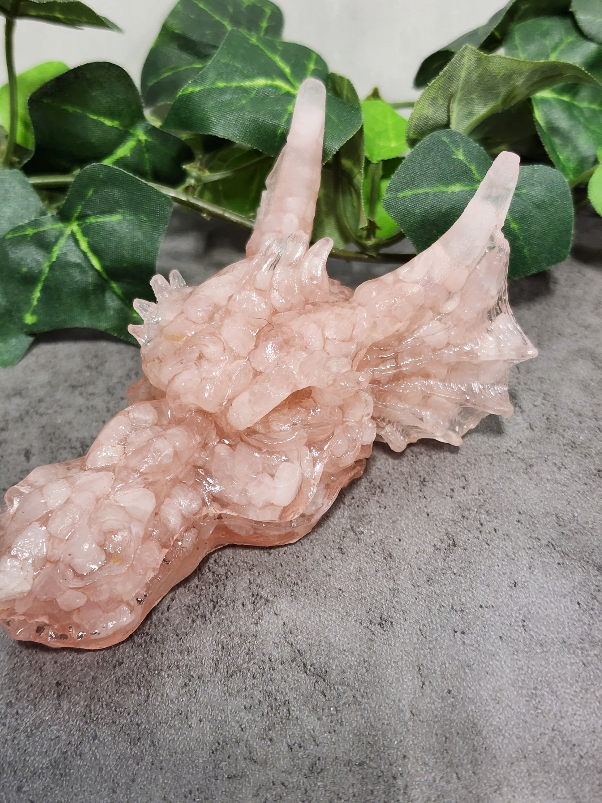 Crystal Resin Dragon Heads Heavenly Healing