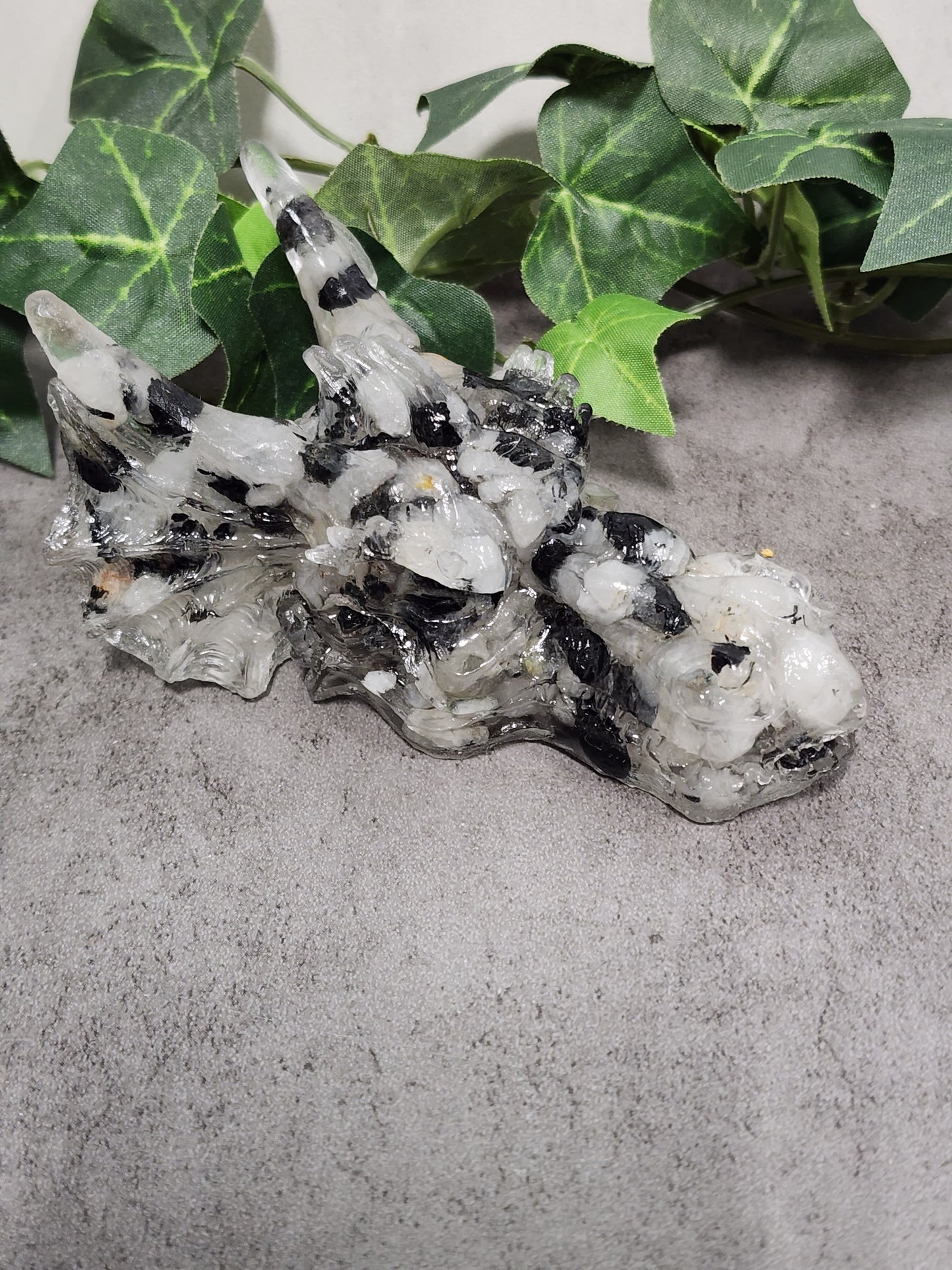 Crystal Resin Dragon Heads Heavenly Healing