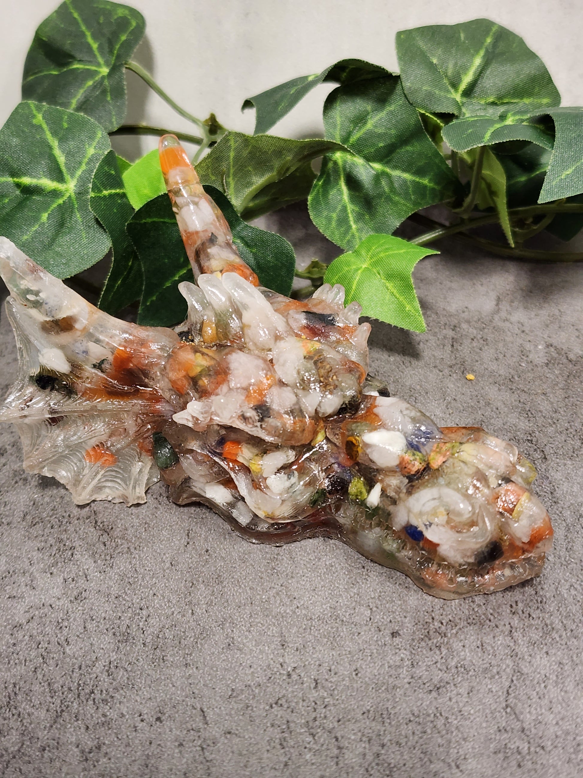Crystal Resin Dragon Heads Heavenly Healing