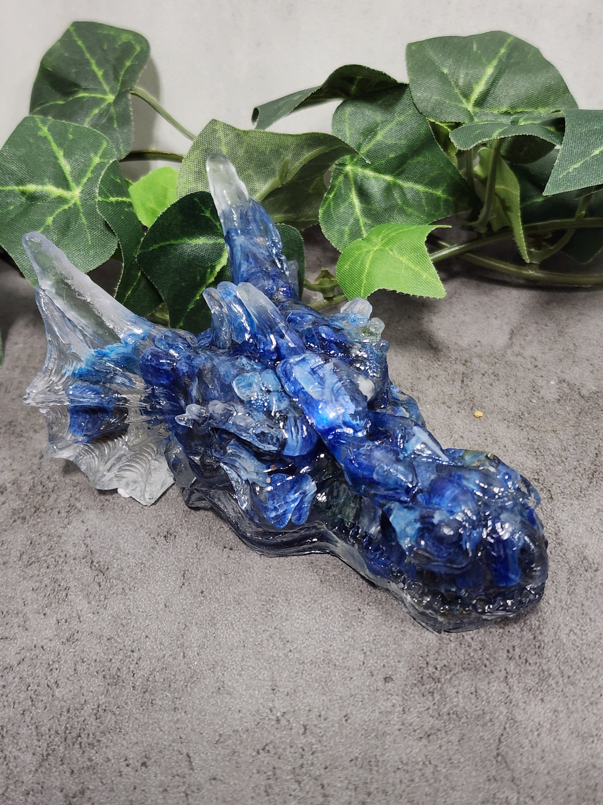 Crystal Resin Dragon Heads Heavenly Healing