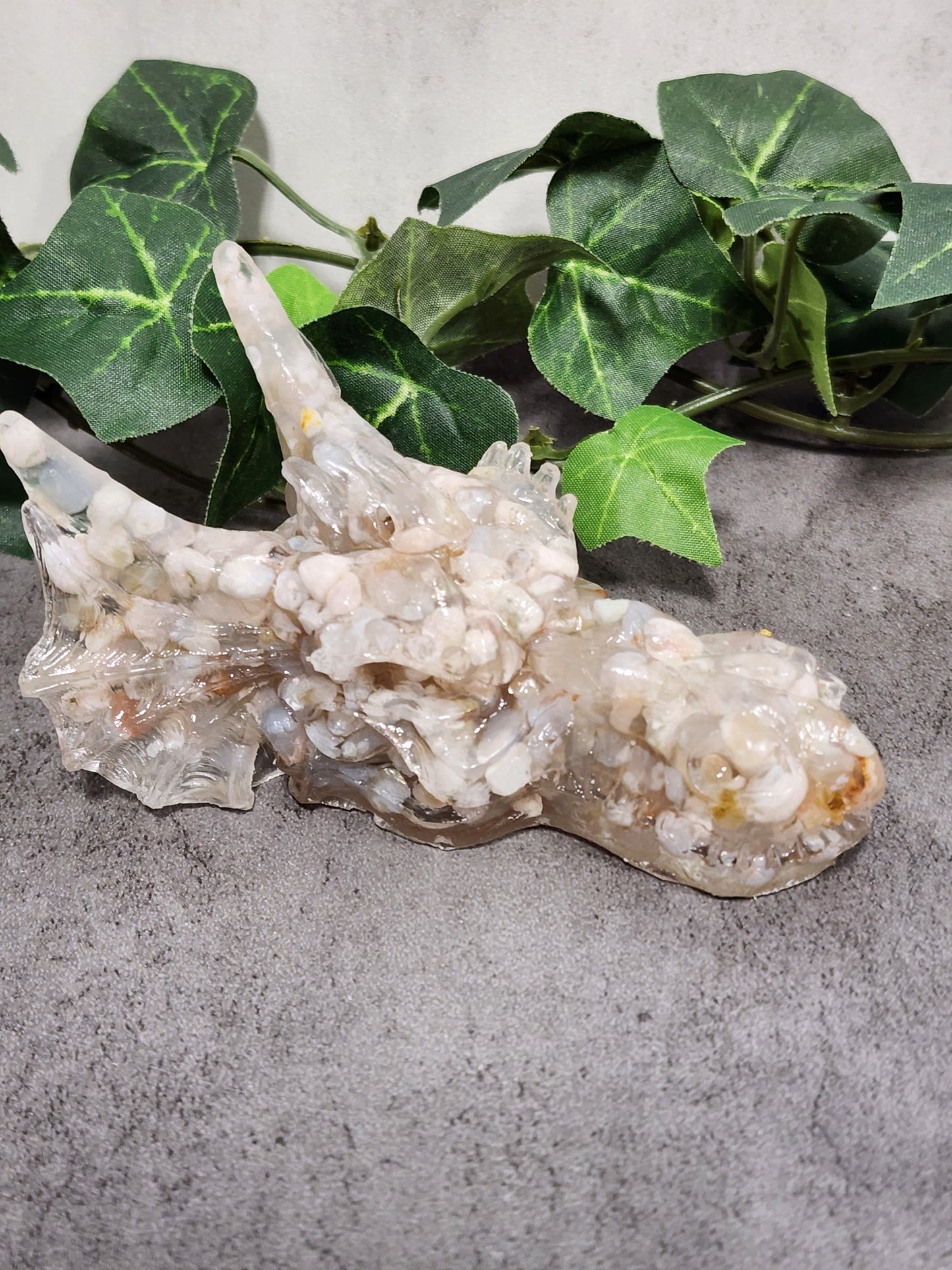 Crystal Resin Dragon Heads Heavenly Healing