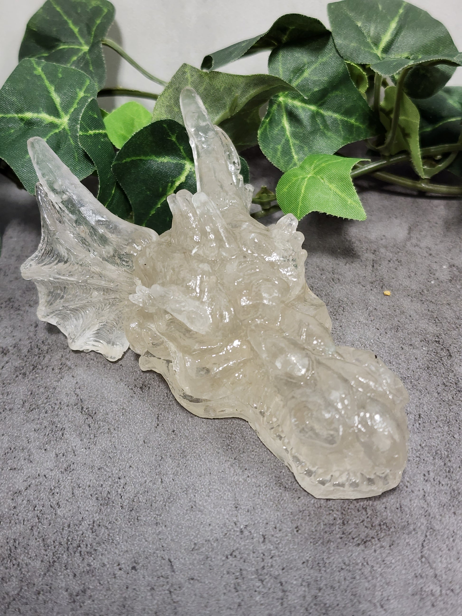 Crystal Resin Dragon Heads Heavenly Healing