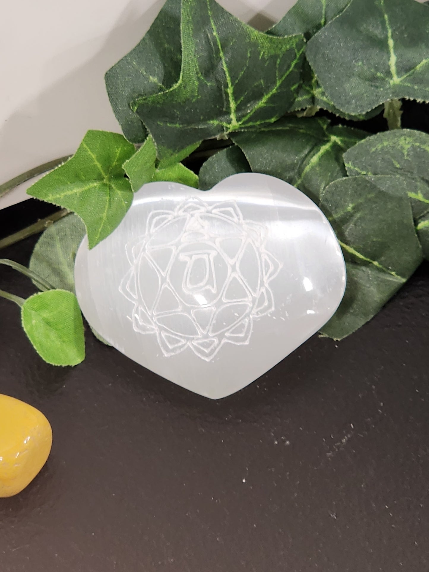 Selenite Palm Heart Stone Heavenly Healing