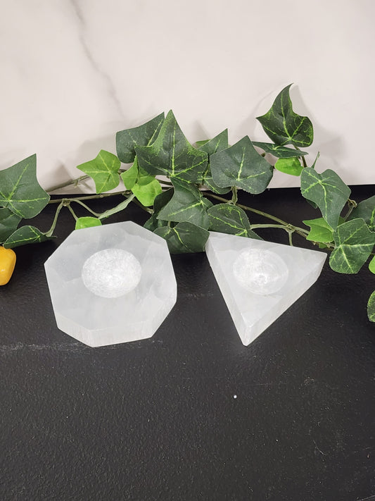 Selenite Sphere Holder Heavenly Healing
