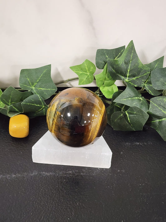 Selenite Sphere Holder Heavenly Healing