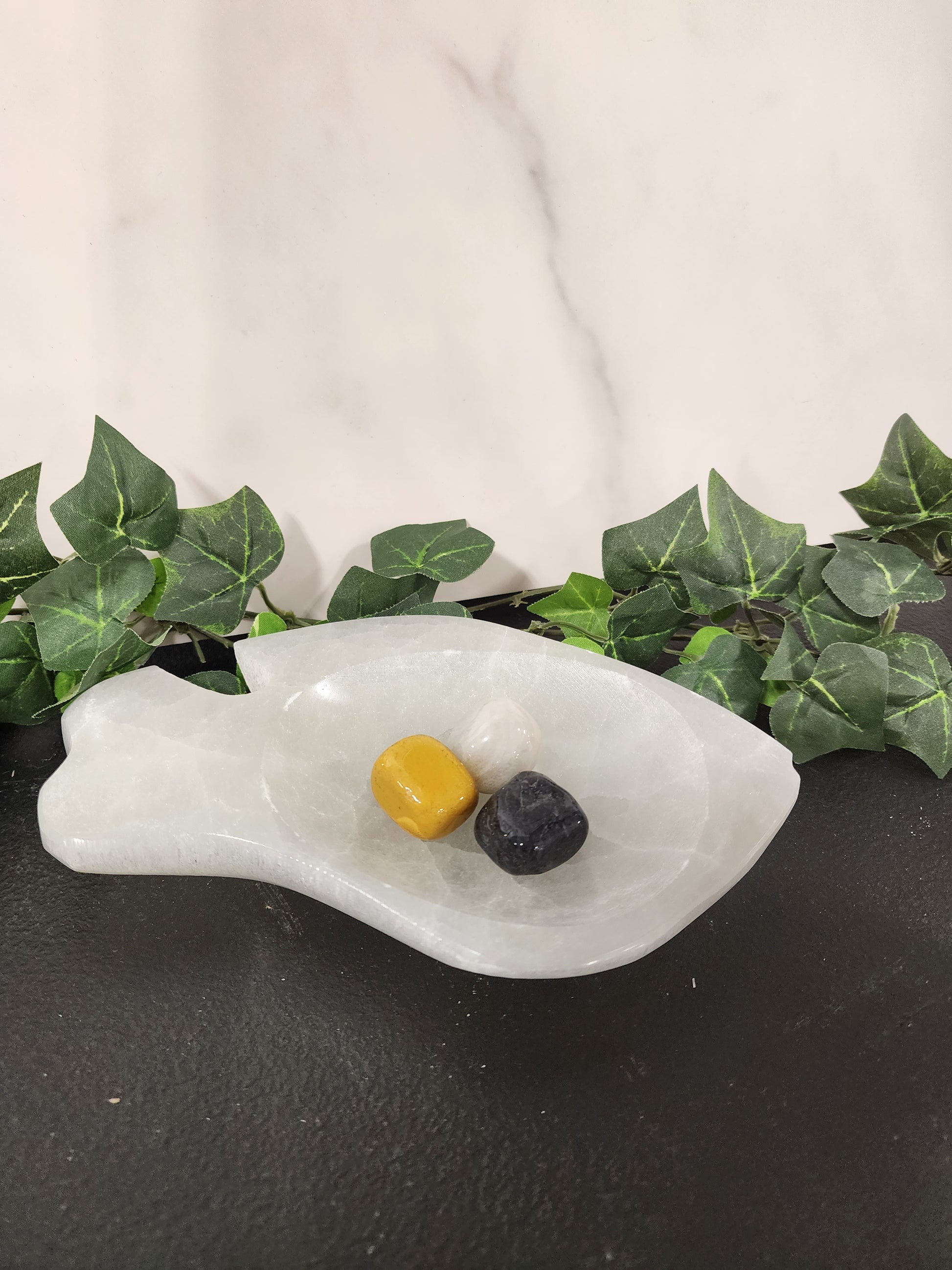 Selenite Fish Bowl Heavenly Healing