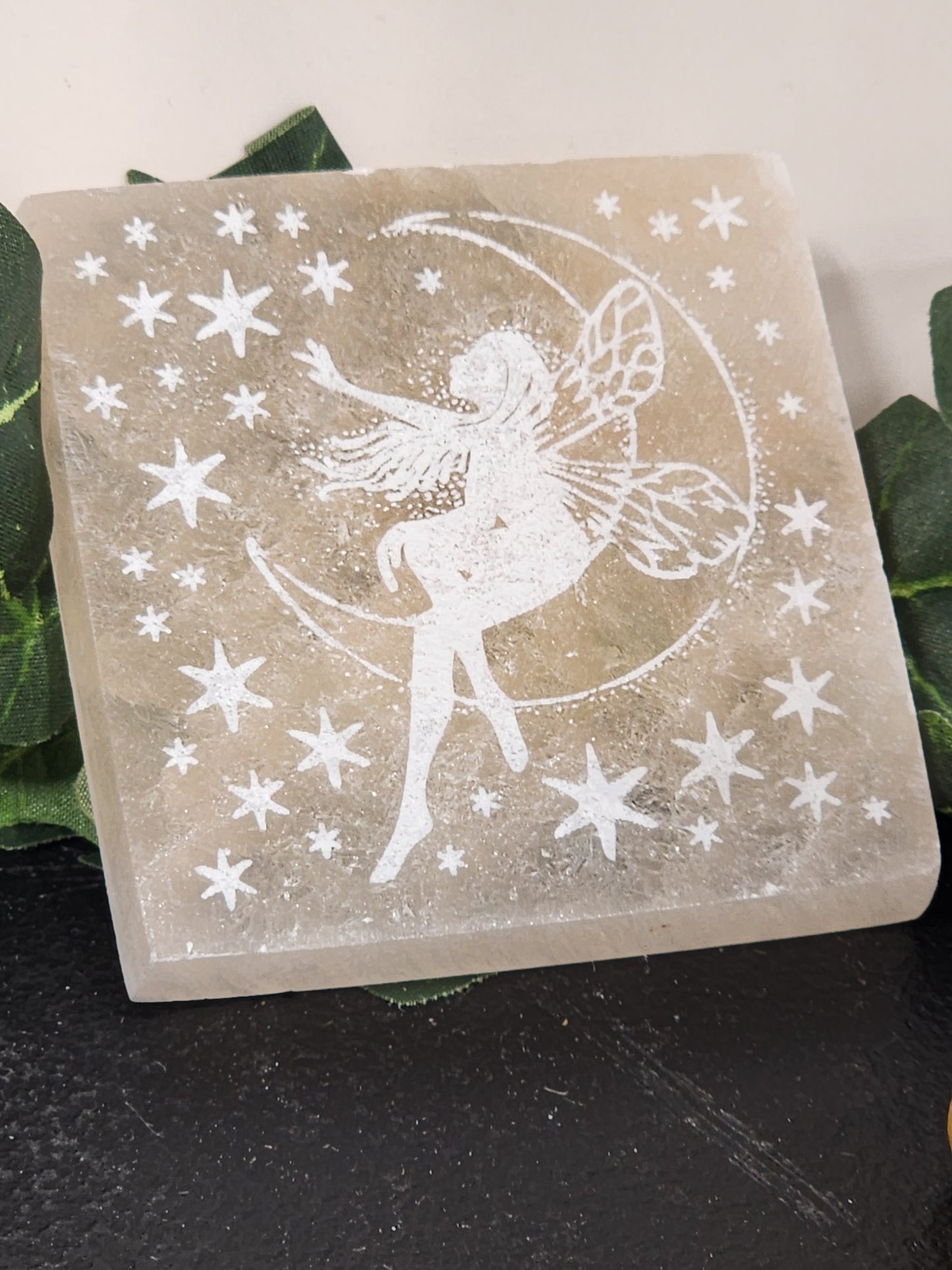 Selenite Fairy Peach Charging Plates Heavenly Healing