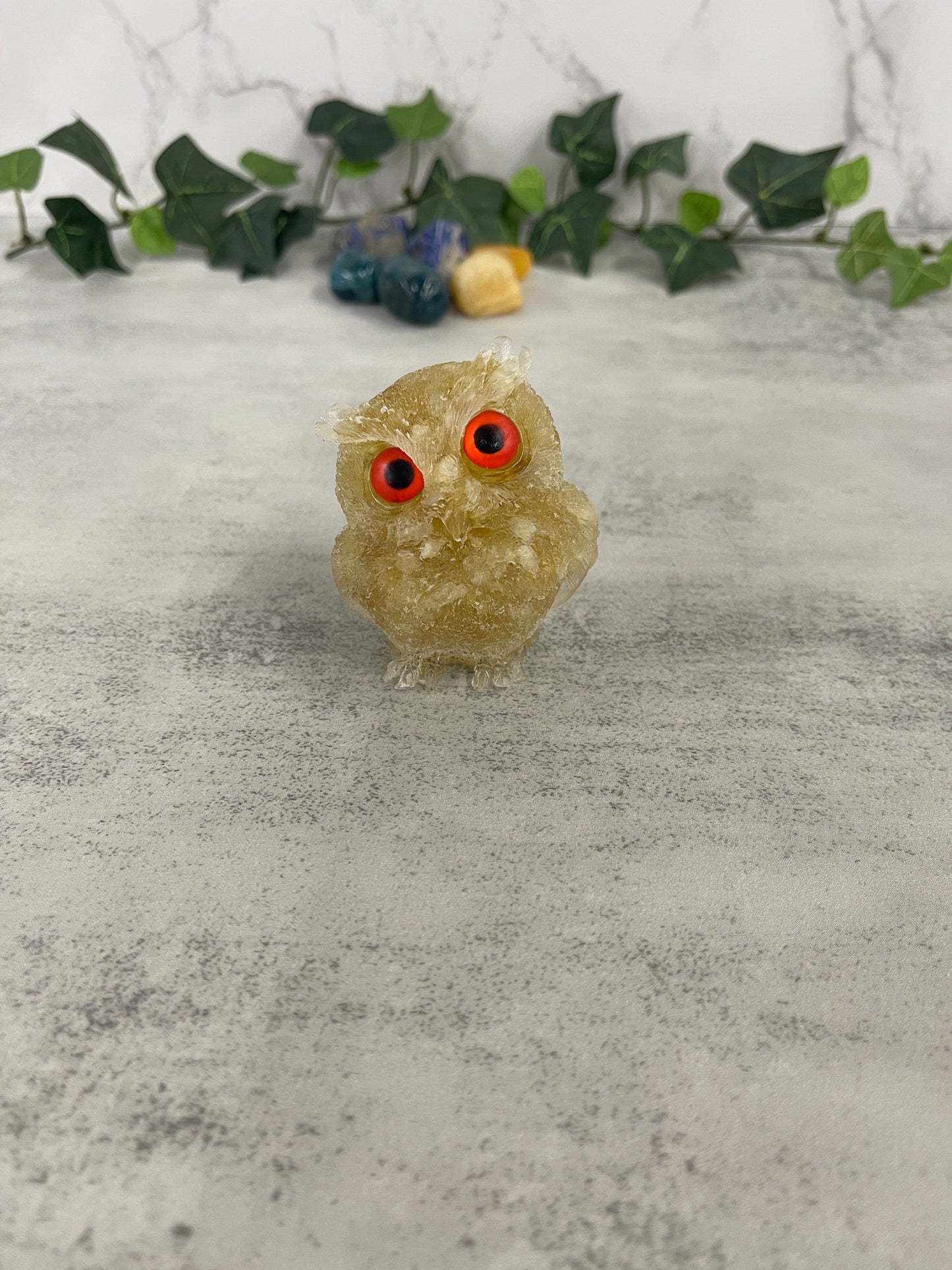 Crystal Resin Owl Heavenly Healing