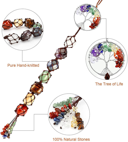 Tree of Life Chakra Stone Hanging Heavenly Healing