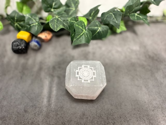 Selenite Hexagon Stand Heavenly Healing