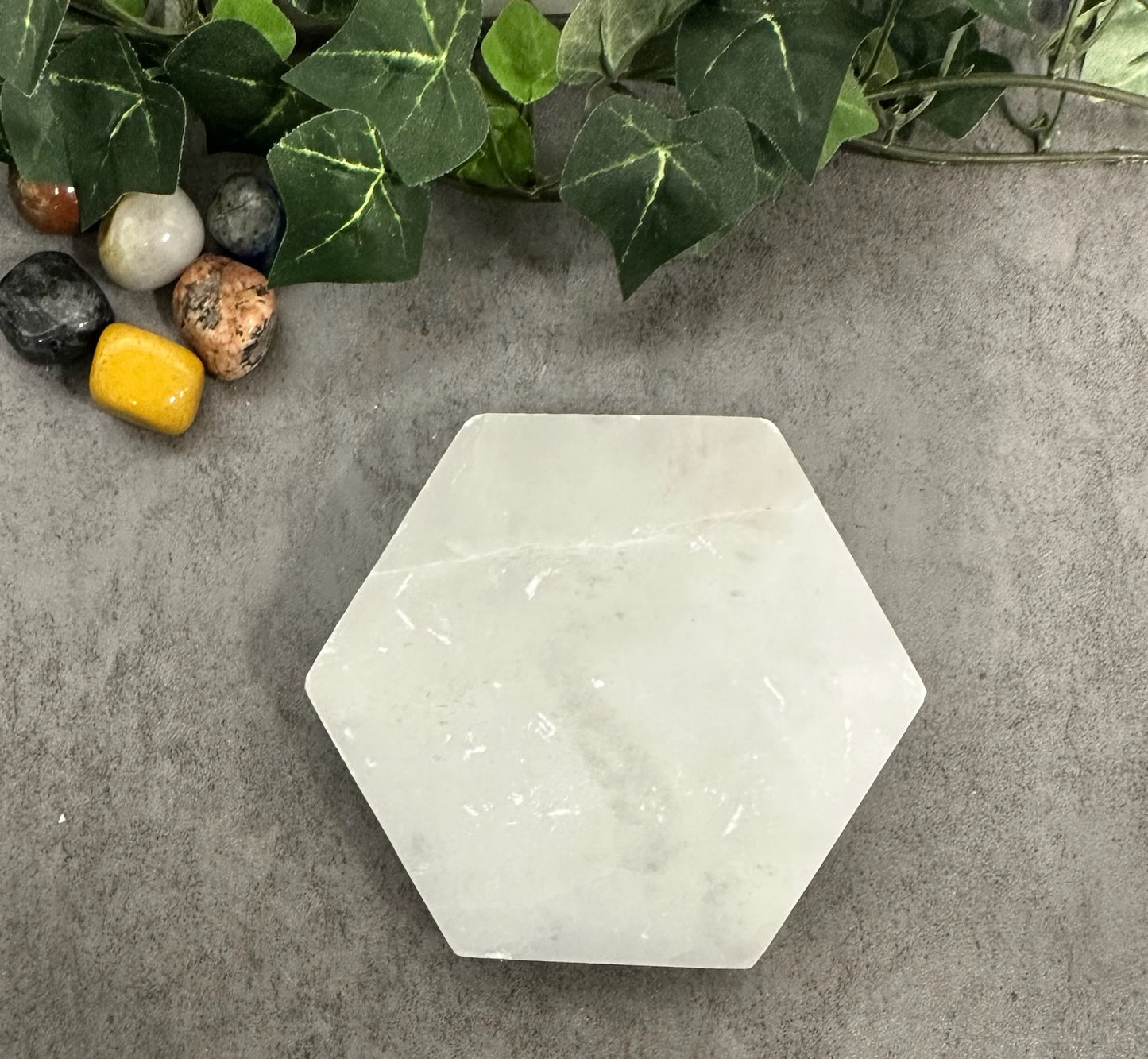 Selenite Hexagon Charging Plates Heavenly Healing